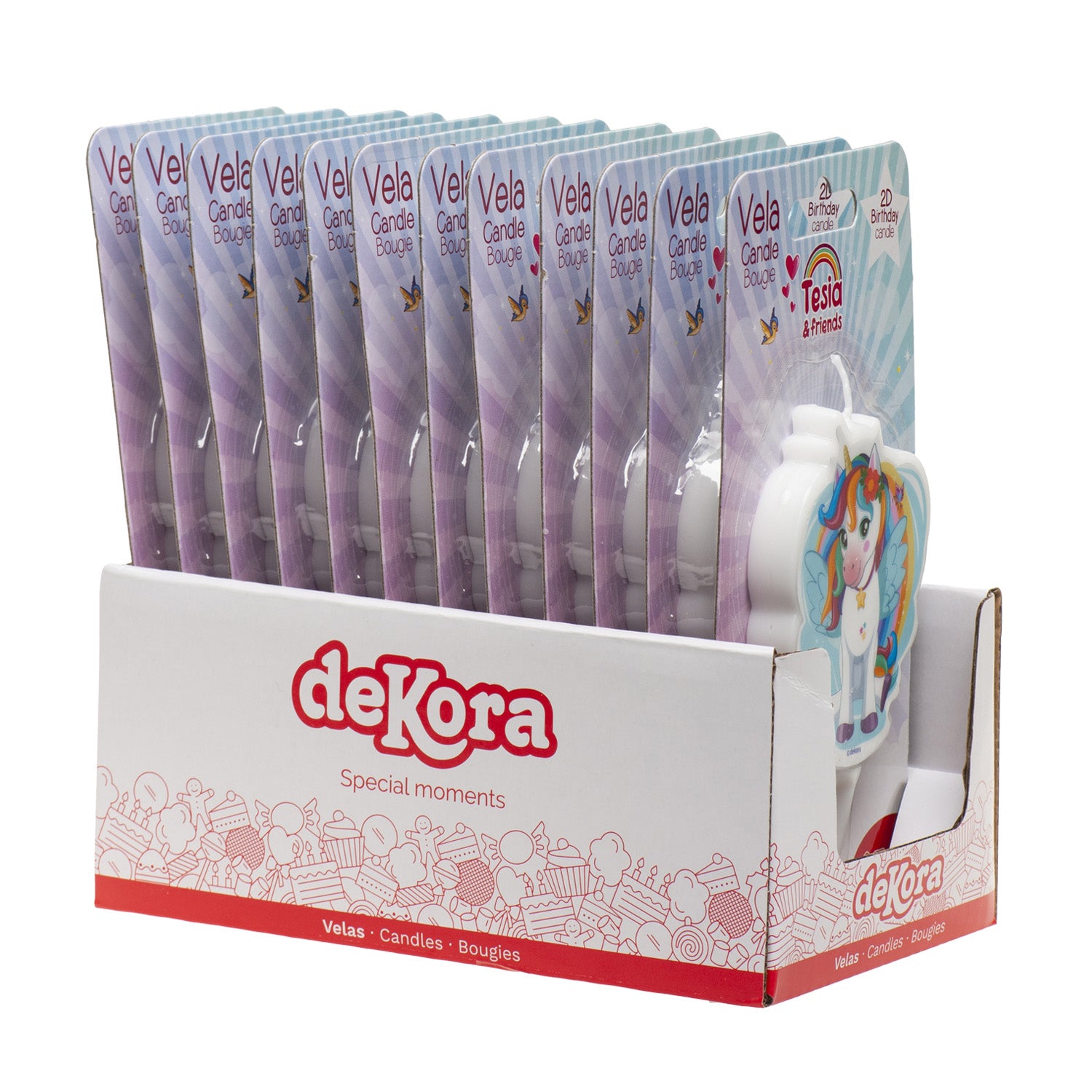 CANDELINE COMPLEANNO 2D UNICORNO TESIA 7.5CM