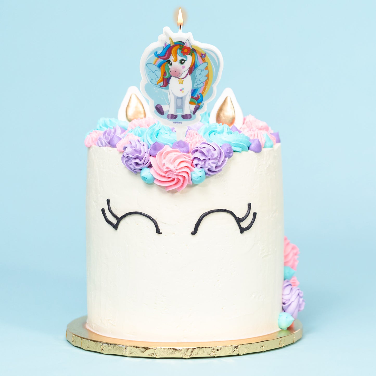 UNICORN TESIA 2D BIRTHDAY CANDLE 7.5CM