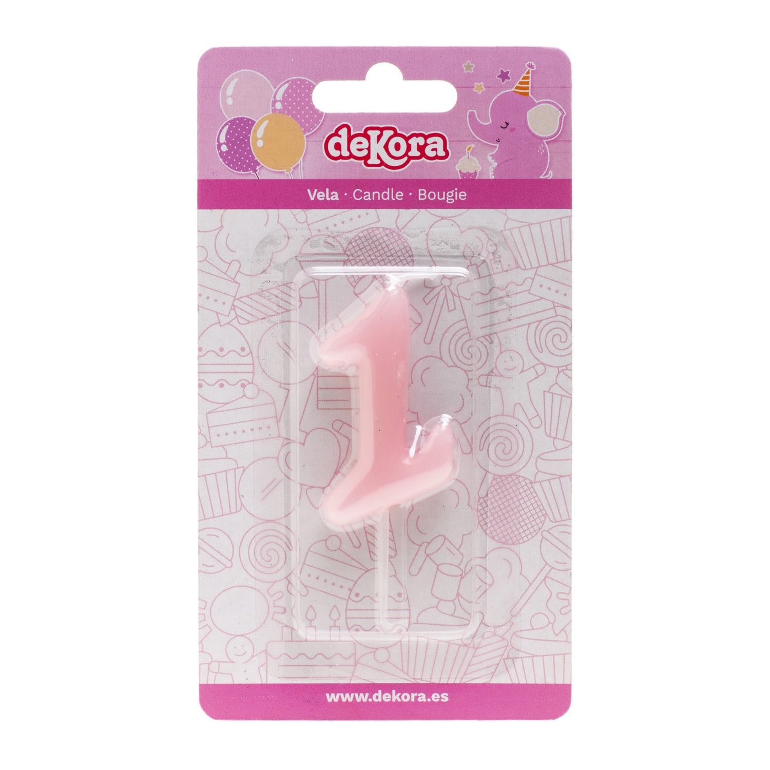 VELA DE CUMPLEAÑOS COMIC ROSA BEBE | Nº1