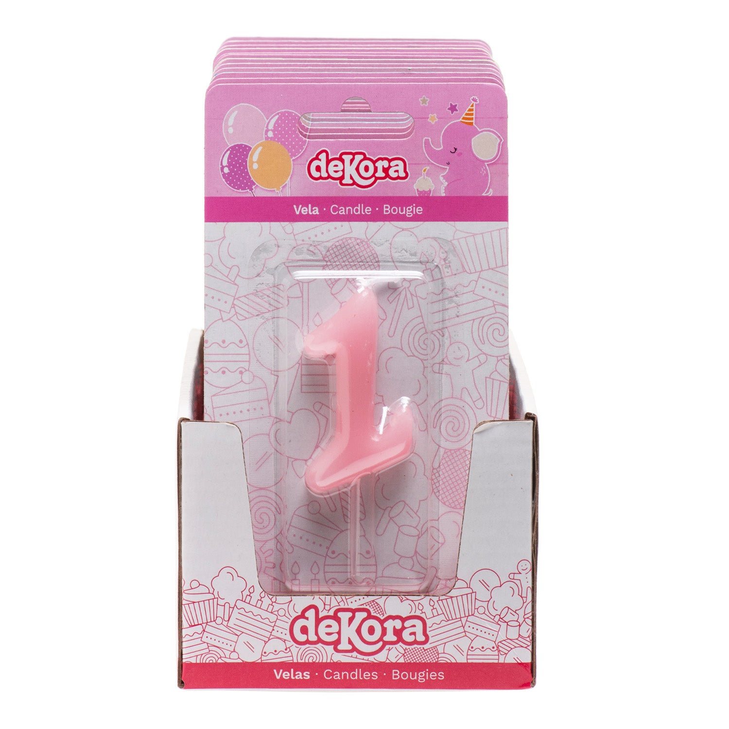 VELA DE CUMPLEAÑOS COMIC ROSA BEBE | Nº1