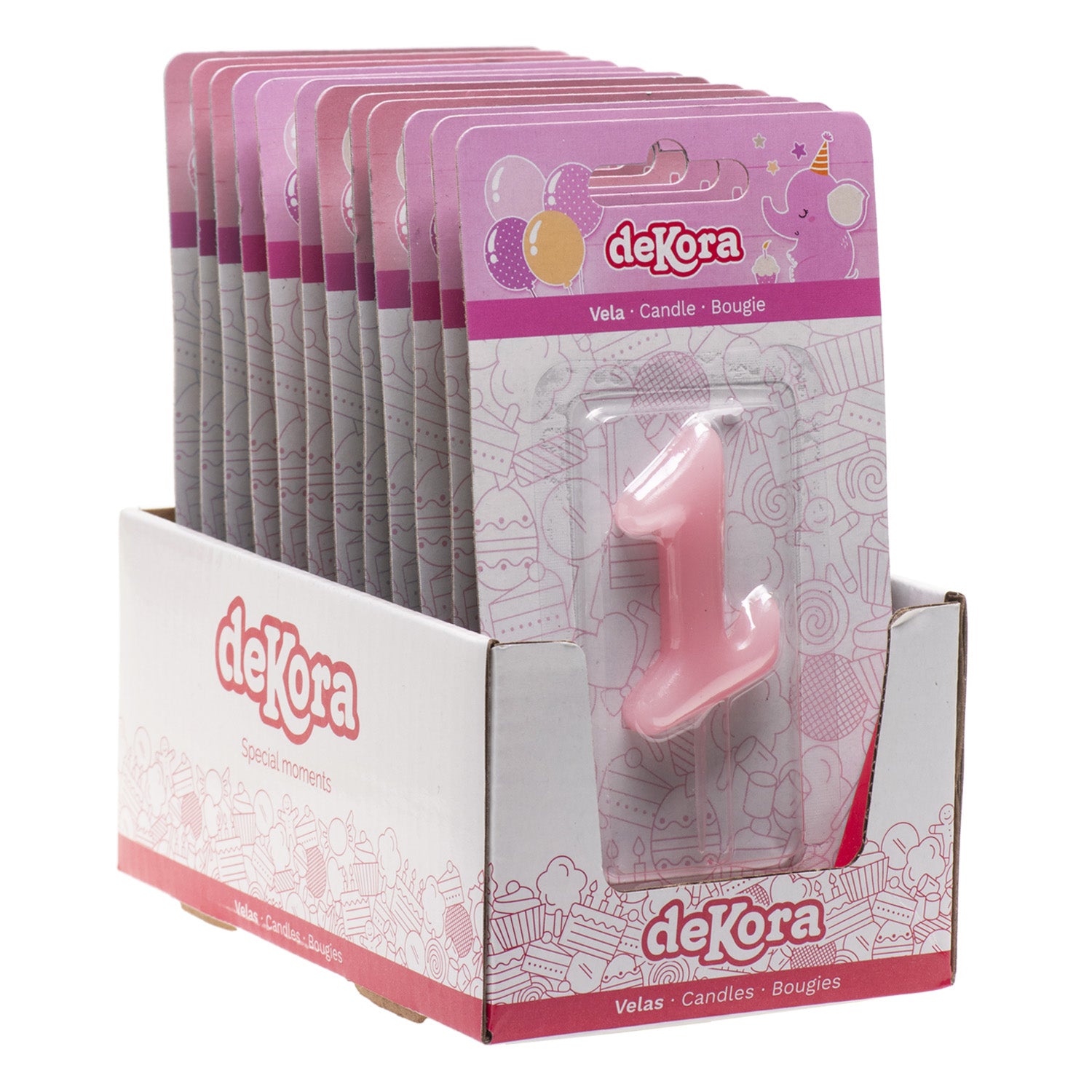 VELA DE CUMPLEAÑOS COMIC ROSA BEBE | Nº1