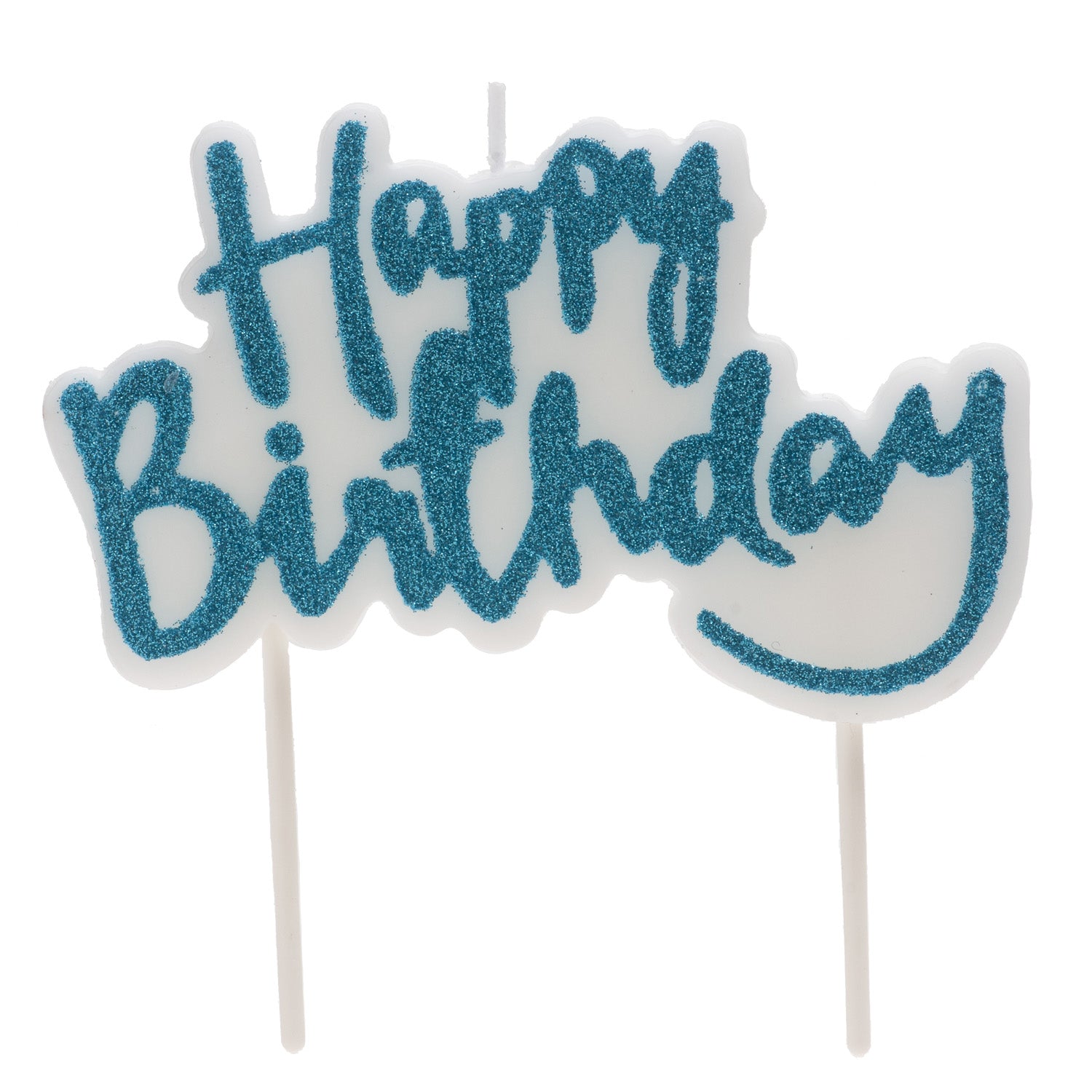 VELA CUMPLEAÑOS HAPPY BIRTHDAY AZUL 10X6,5CM