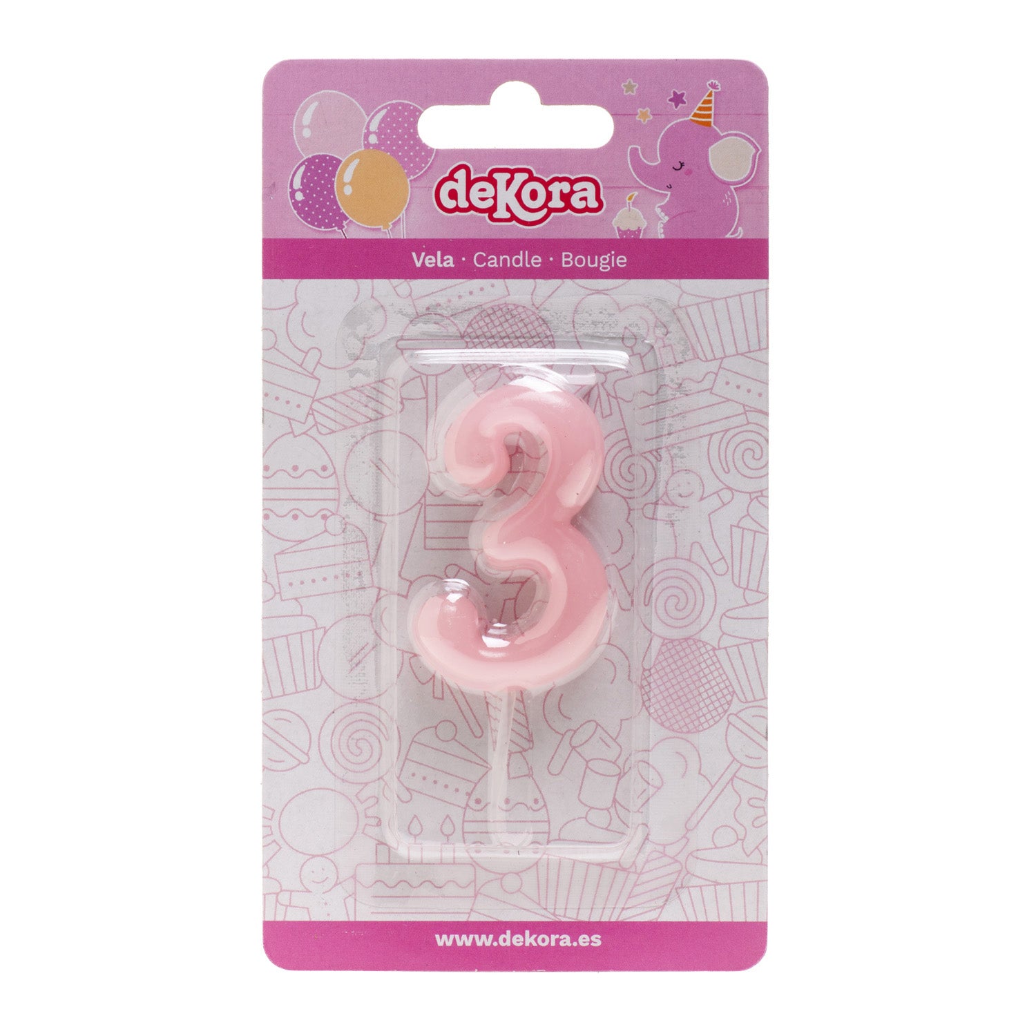 VELA DE CUMPLEAÑOS COMIC ROSA BEBE | Nº3