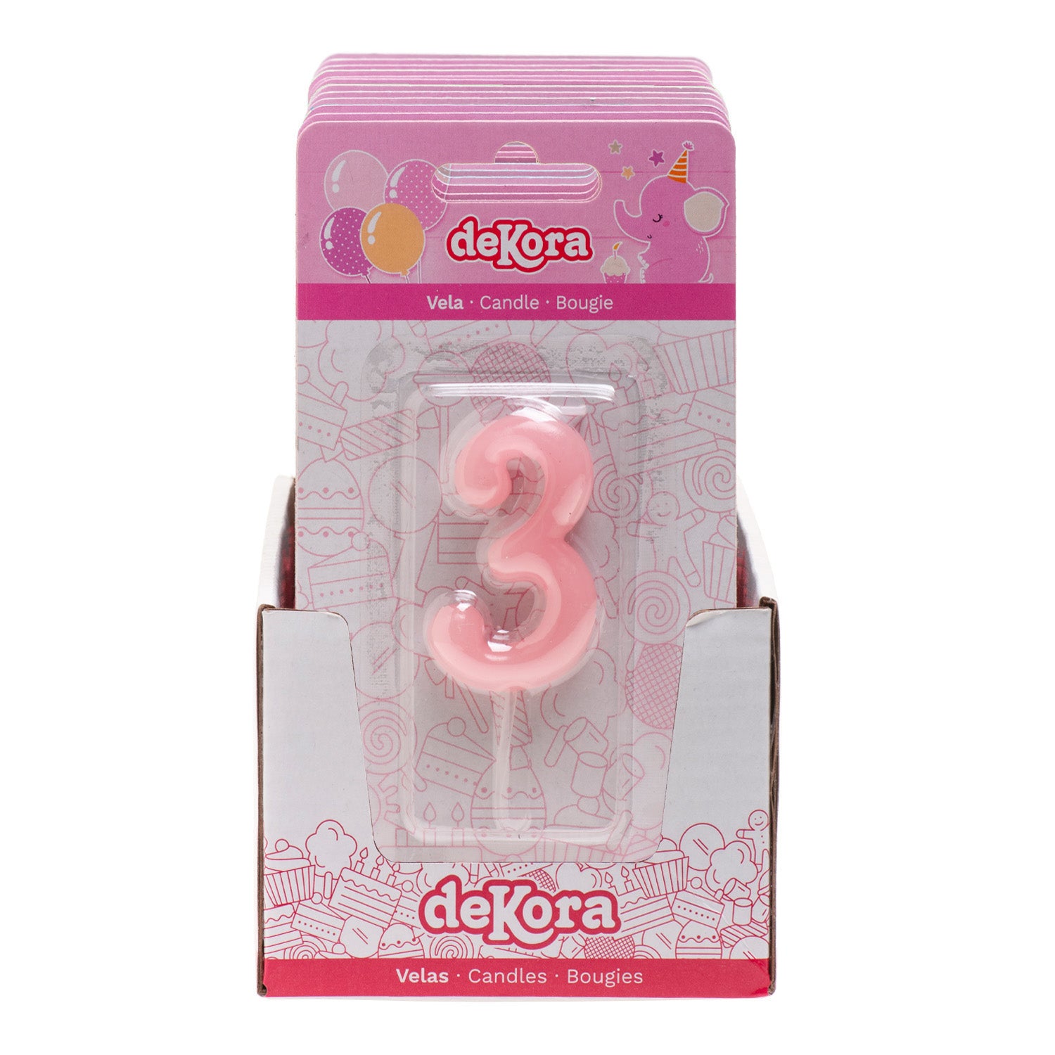 VELA DE CUMPLEAÑOS COMIC ROSA BEBE | Nº3