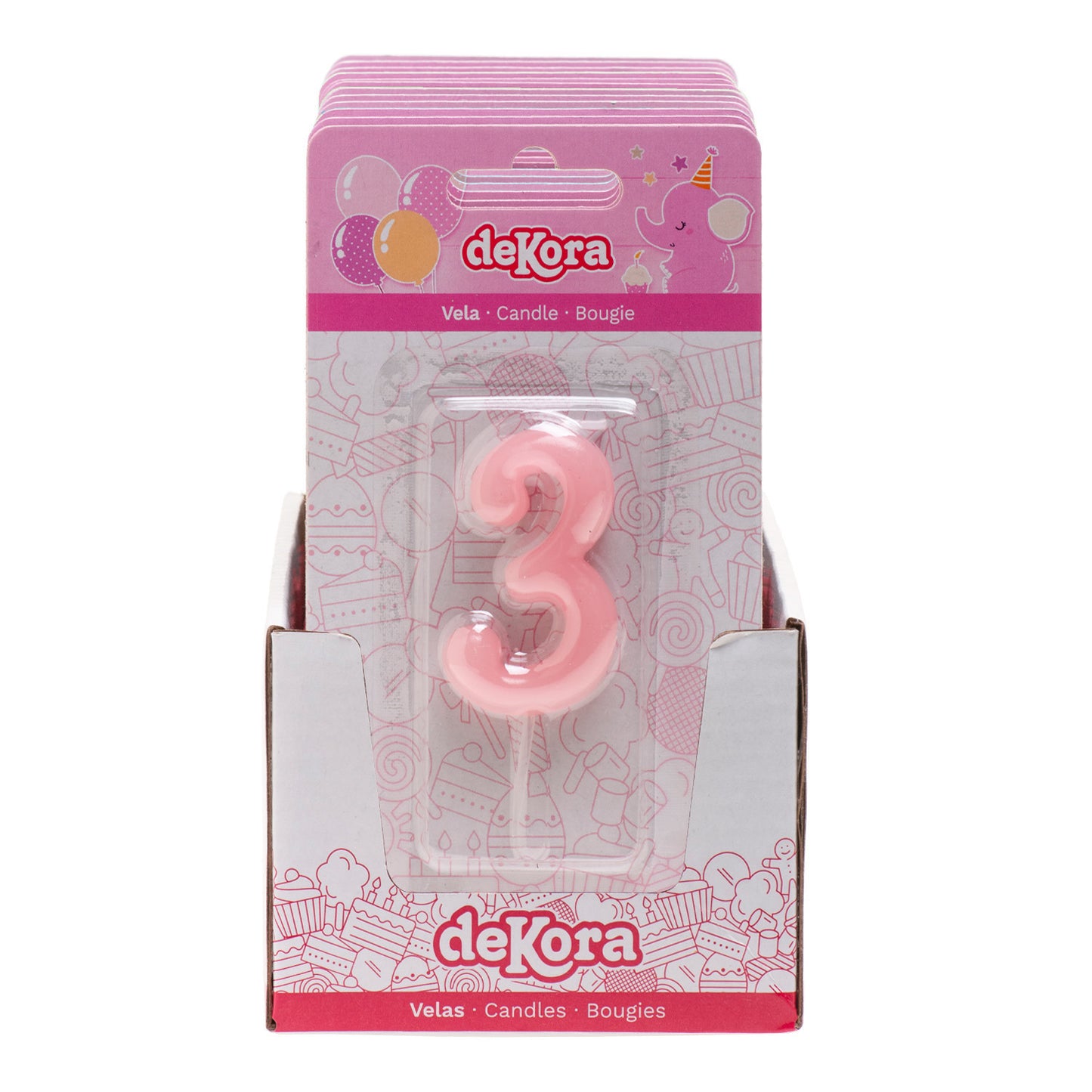 VELA DE CUMPLEAÑOS COMIC ROSA BEBE | Nº3