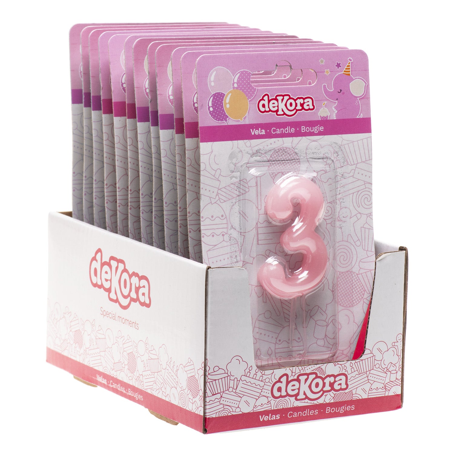 VELA DE CUMPLEAÑOS COMIC ROSA BEBE | Nº3