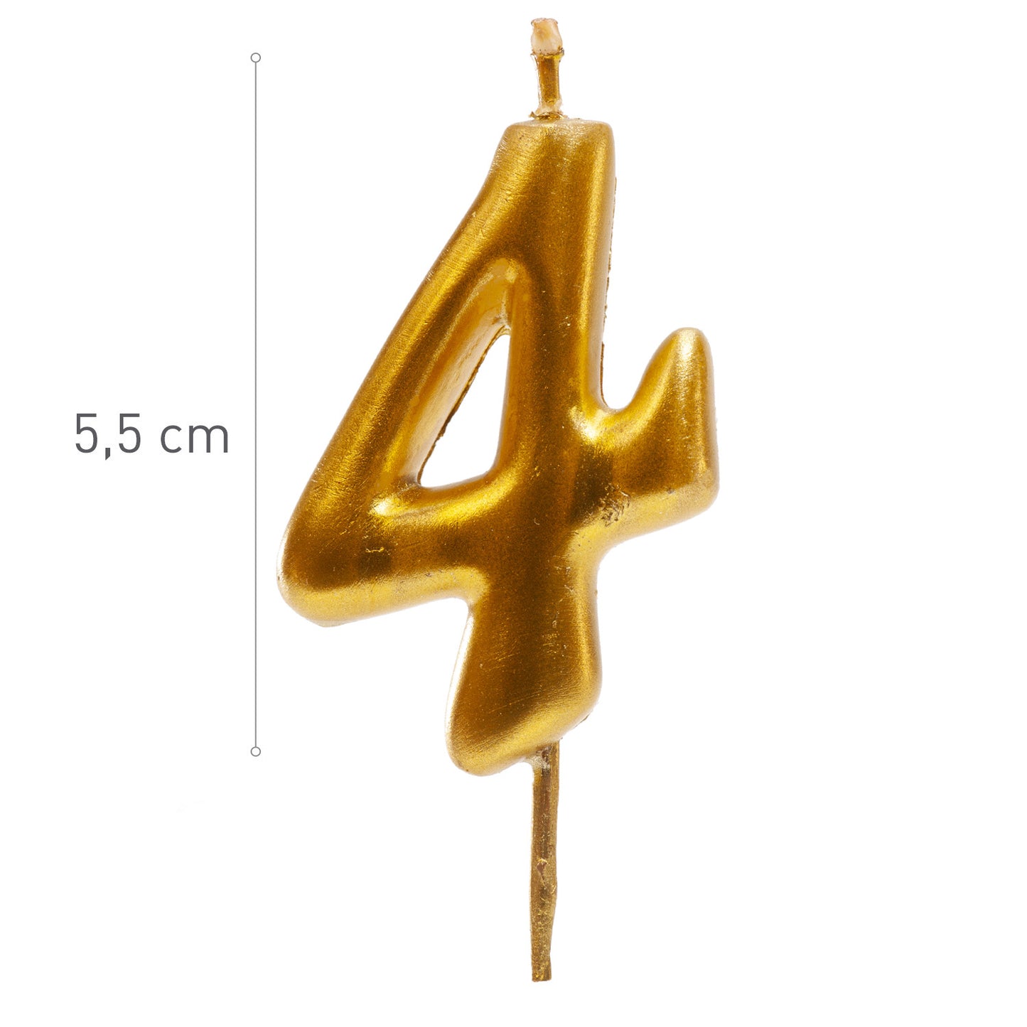 GOLD COMIC BIRTHDAY CANDLES 5CM | Nº4