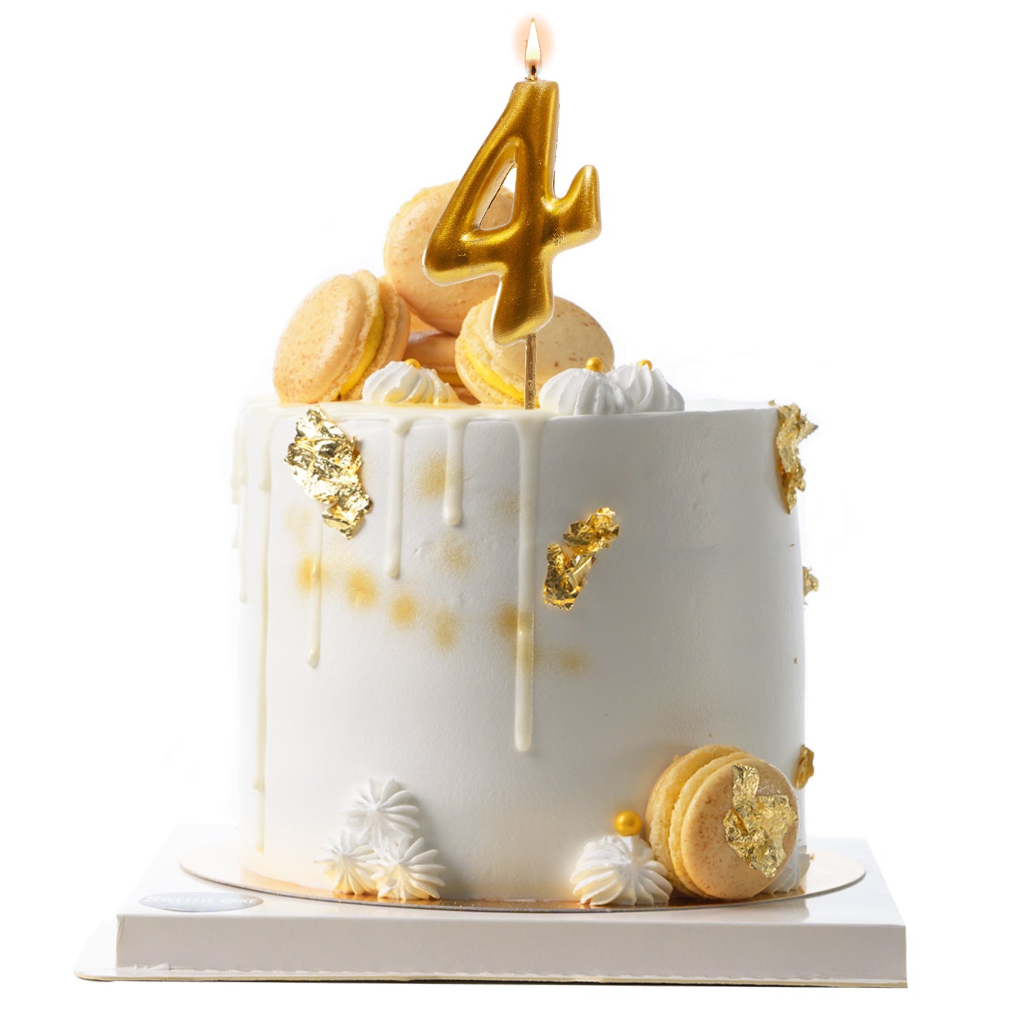 GOLD COMIC BIRTHDAY CANDLES 5CM | Nº4