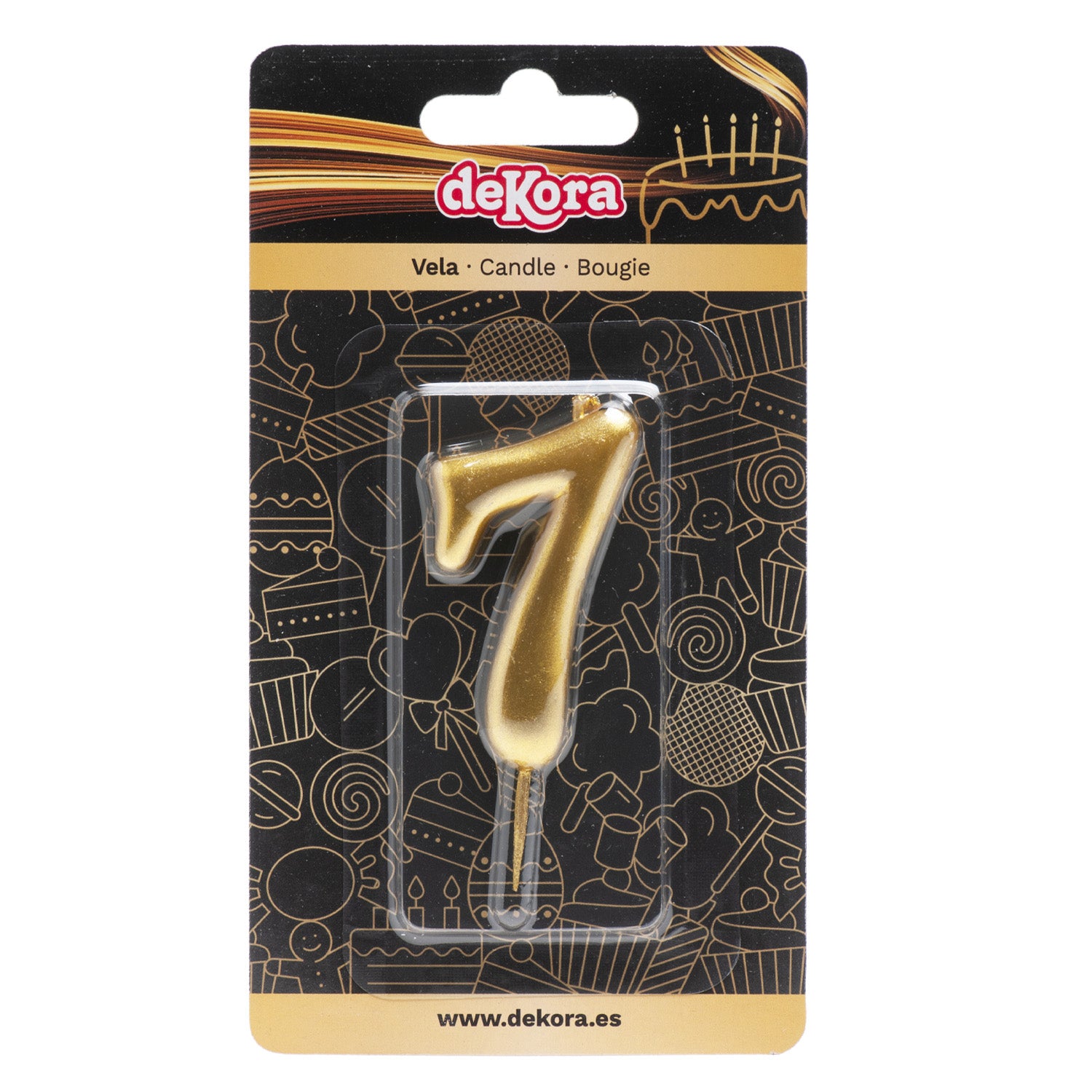 GOLD COMIC BIRTHDAY CANDLE | Nº7