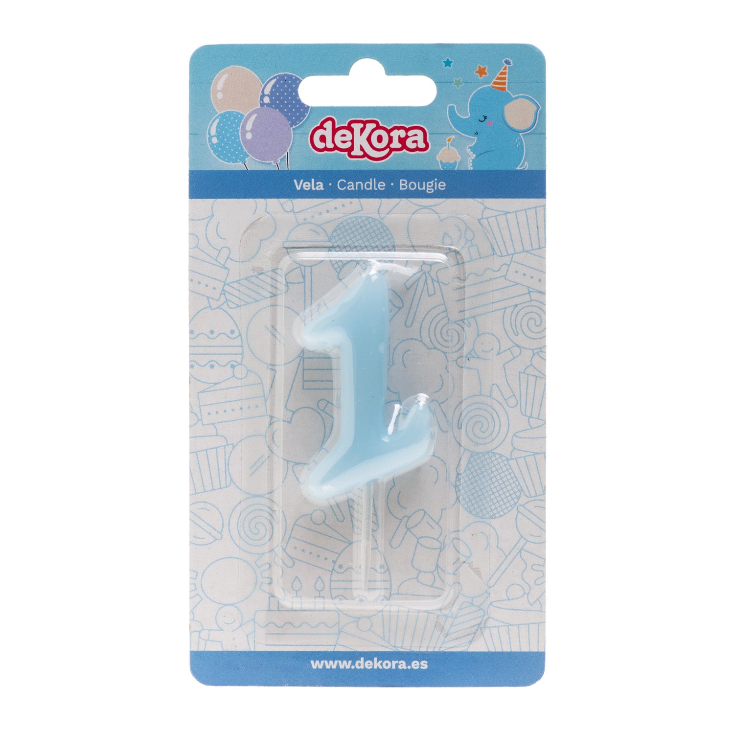 VELA DE CUMPLEAÑOS COMIC AZUL BEBE | Nº1