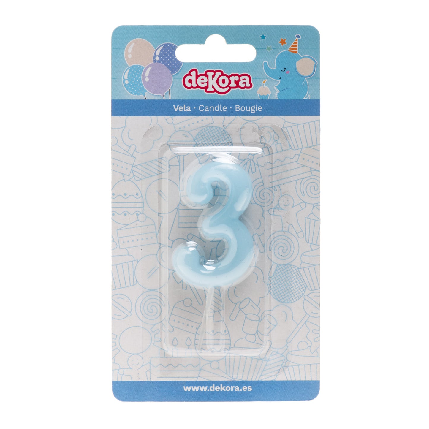 VELA DE CUMPLEAÑOS COMIC AZUL BEBE | Nº3