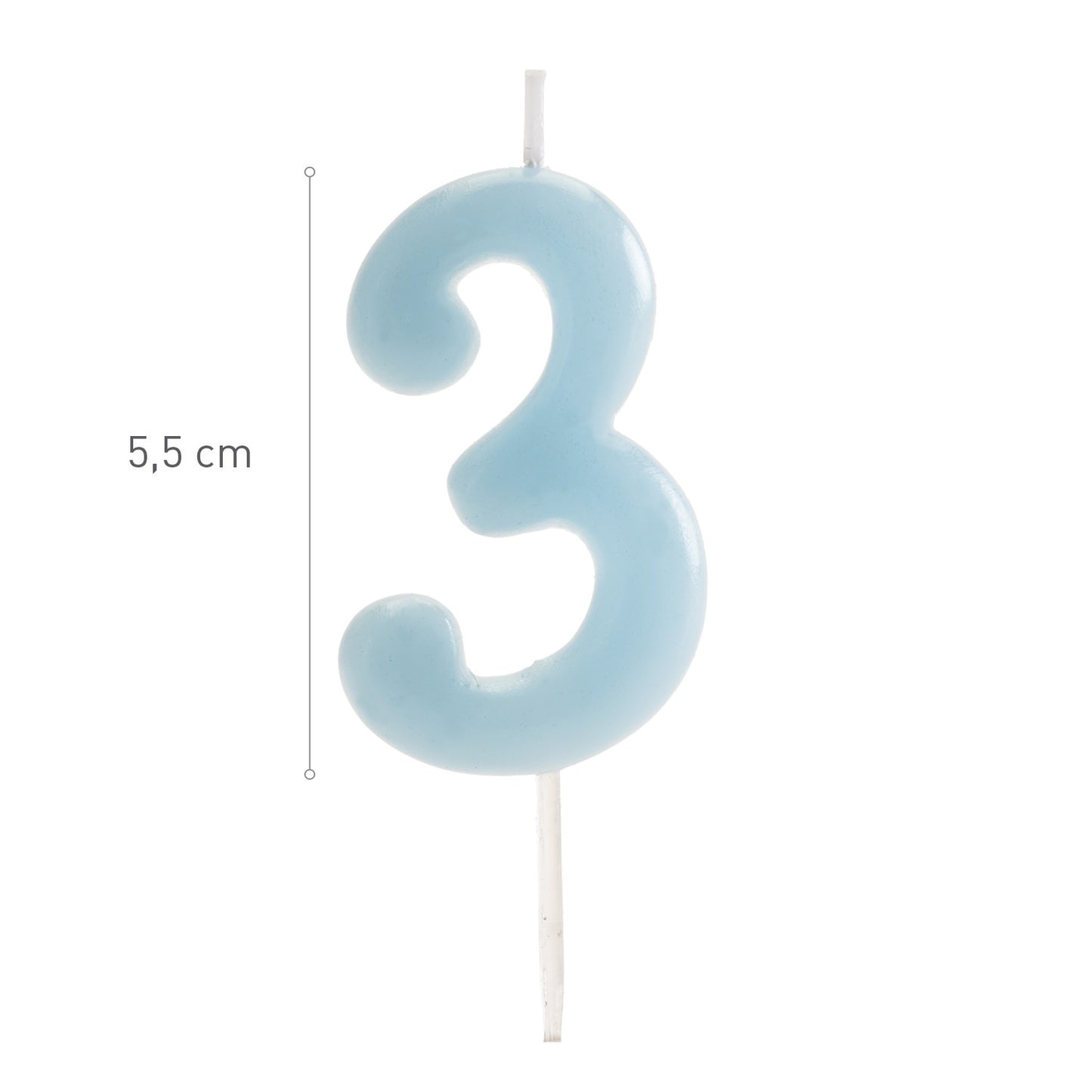 VELA DE CUMPLEAÑOS COMIC AZUL BEBE | Nº3