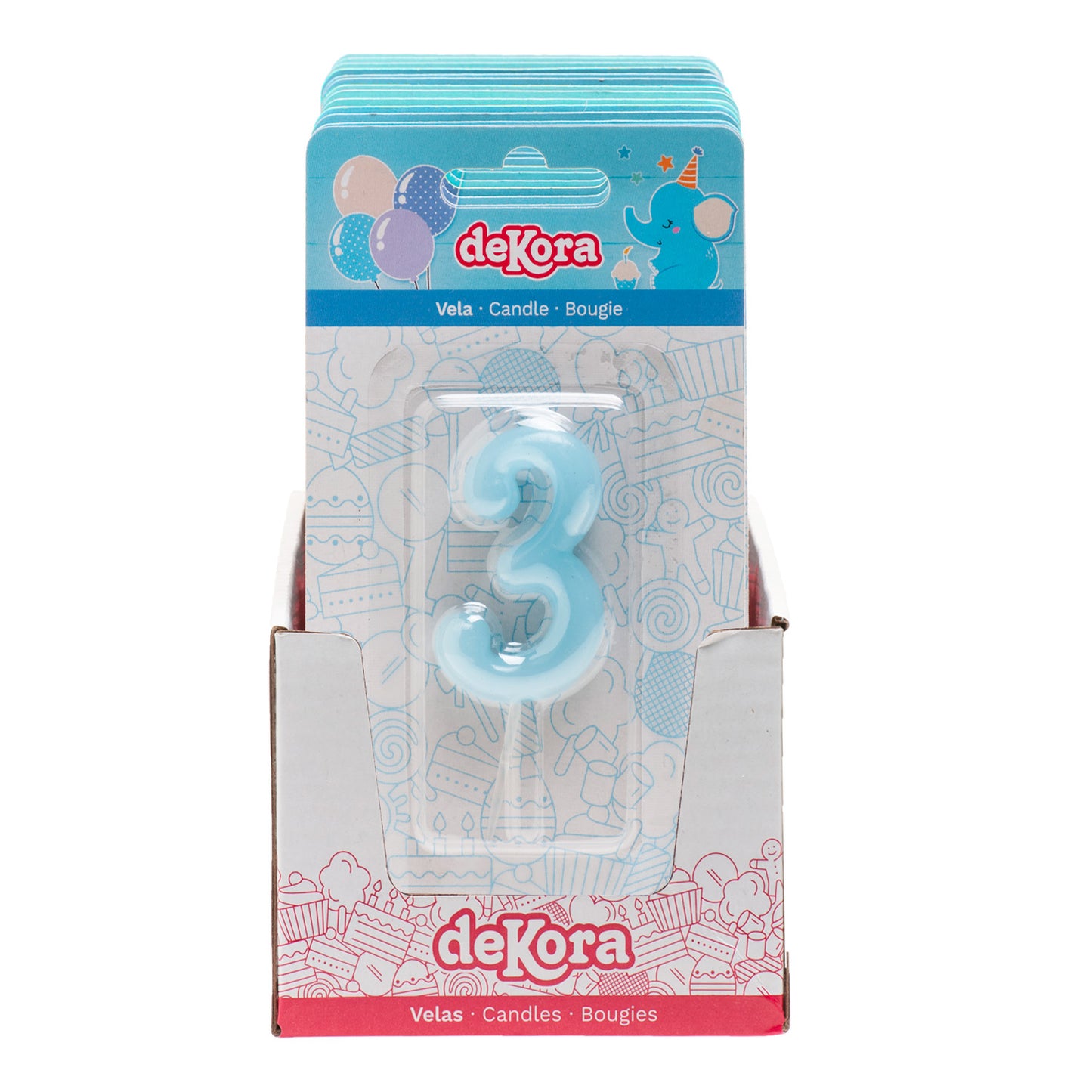 VELA DE CUMPLEAÑOS COMIC AZUL BEBE | Nº3