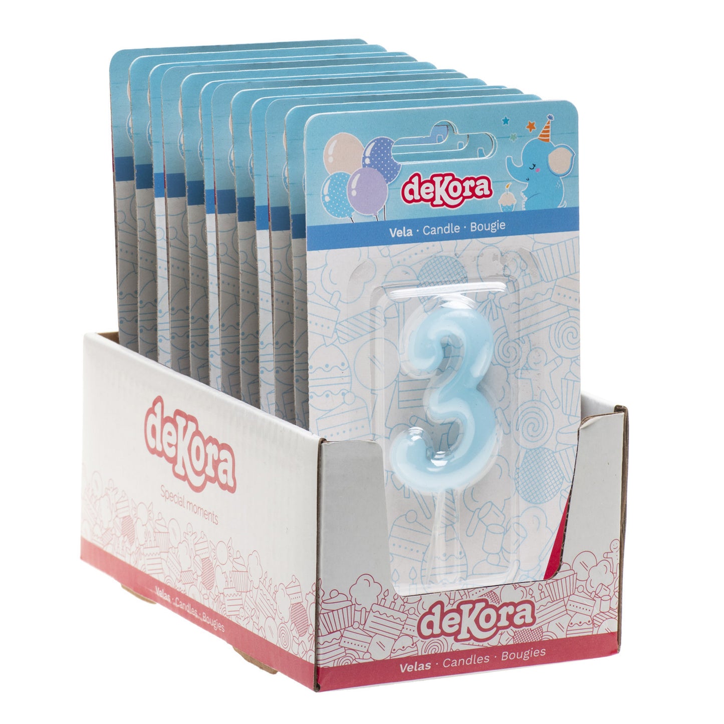 VELA DE CUMPLEAÑOS COMIC AZUL BEBE | Nº3