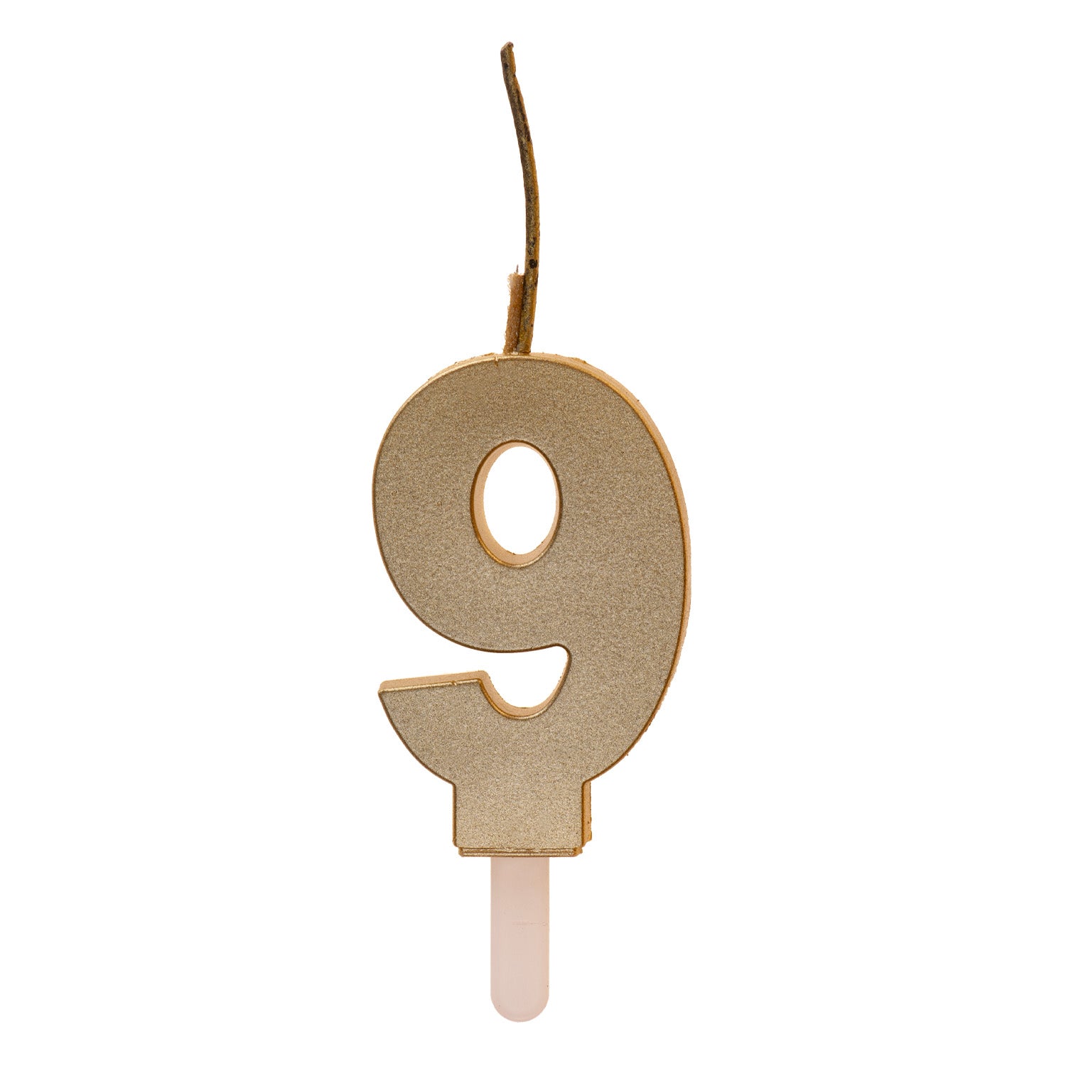 CANDELE DI COMPLEANNO IN ORO SCINTILLANTE Nº9
