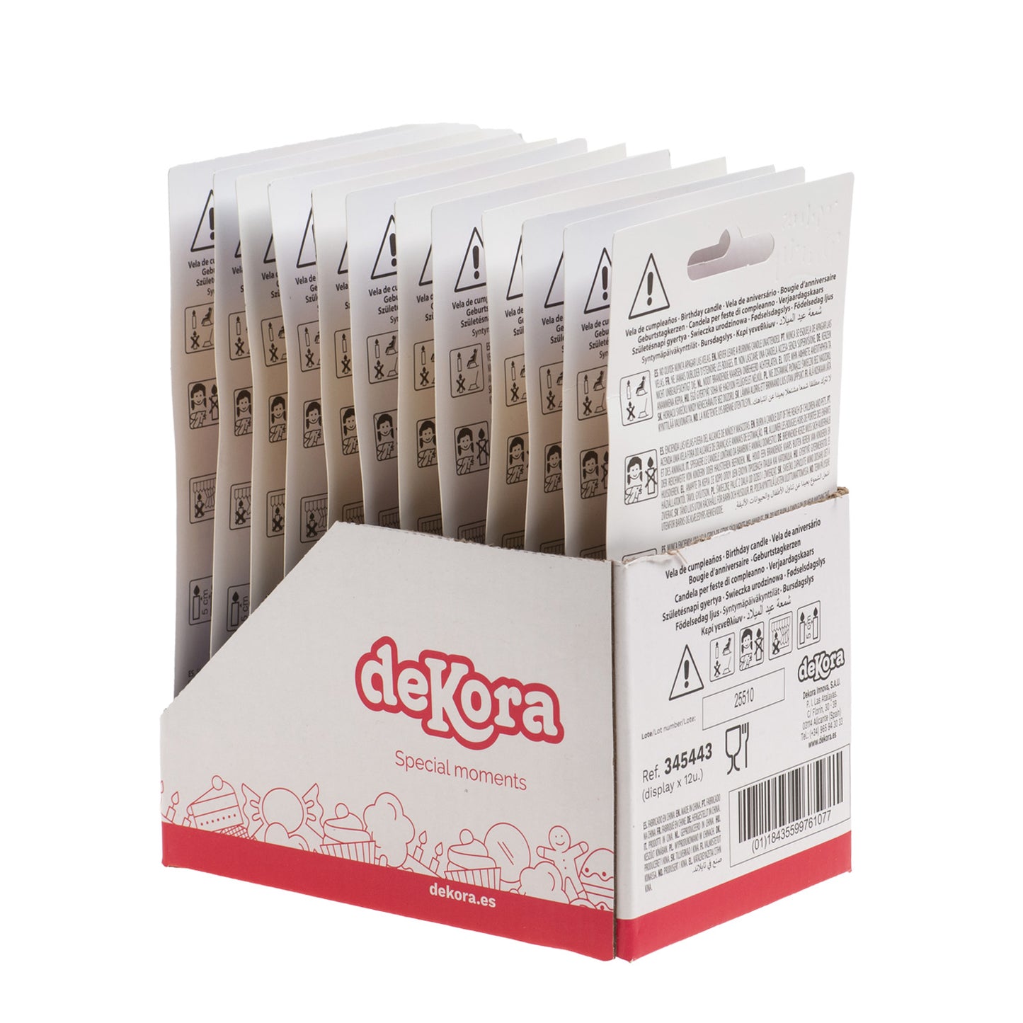 VELA DE CUMPLEAÑOS TWISTED COLORES 10CM