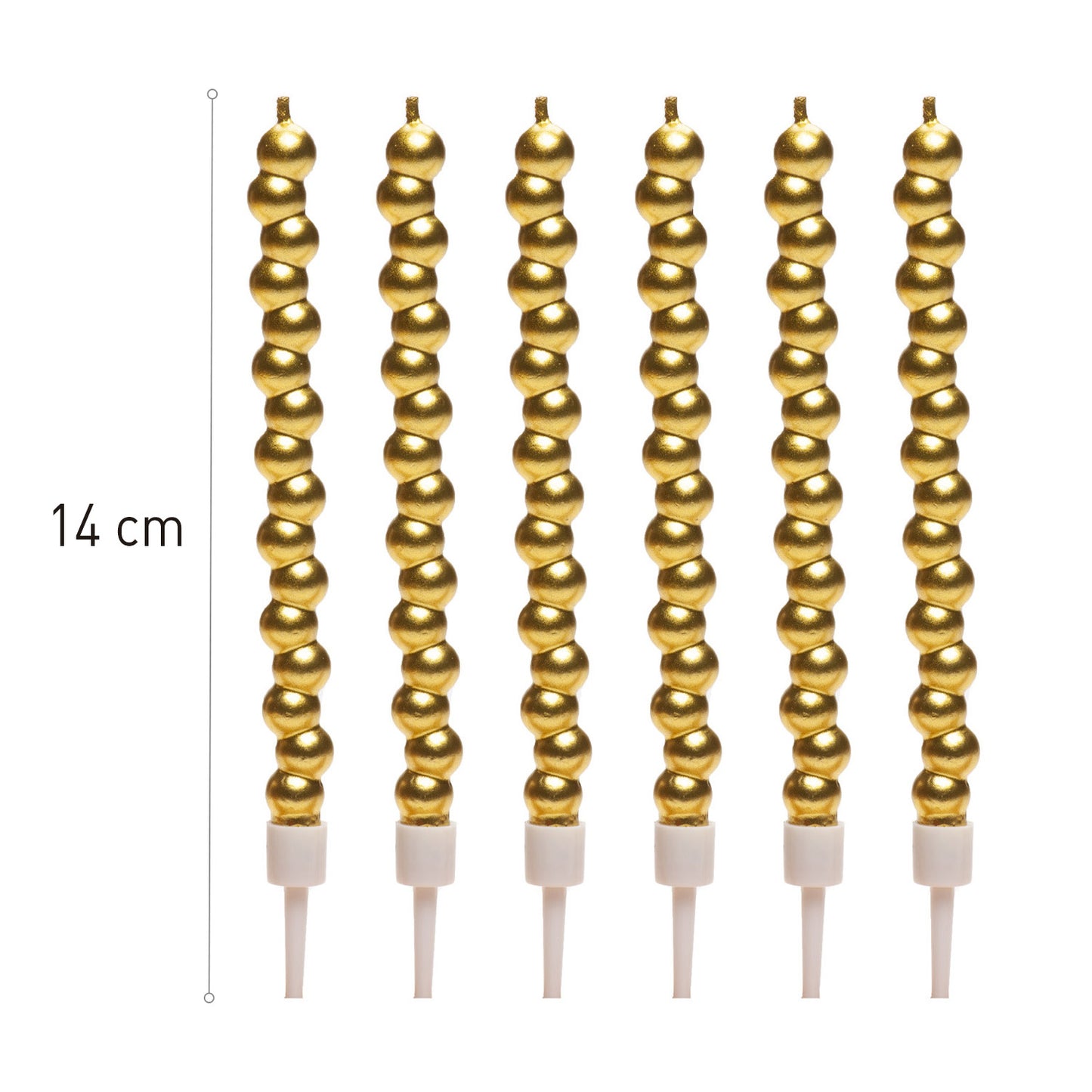 VELAS BURBUJA COLOR ORO 14CM