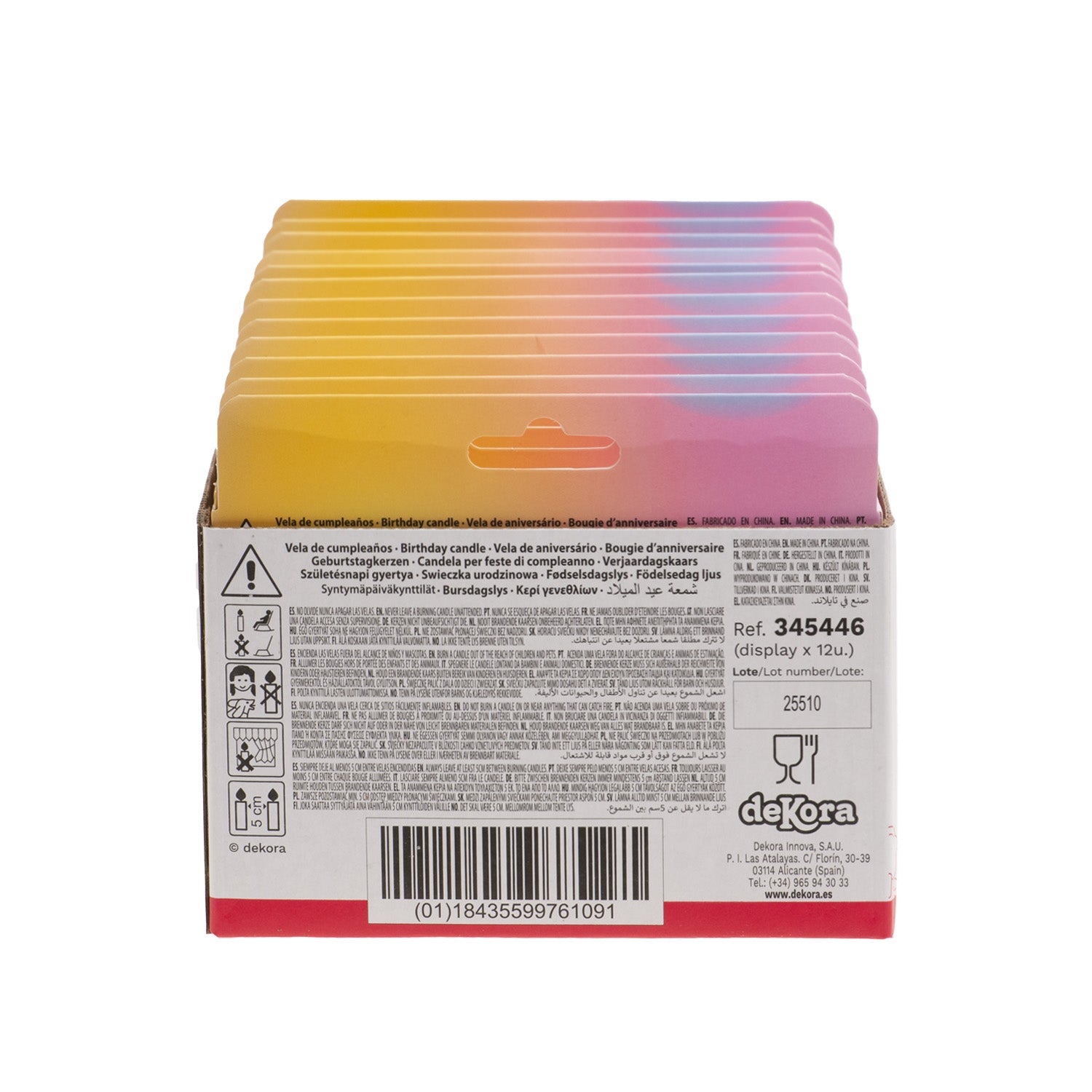 BOUGIES D'ANNIVERSAIRE LETTRES HAPPY BIRTHDAY 8CM