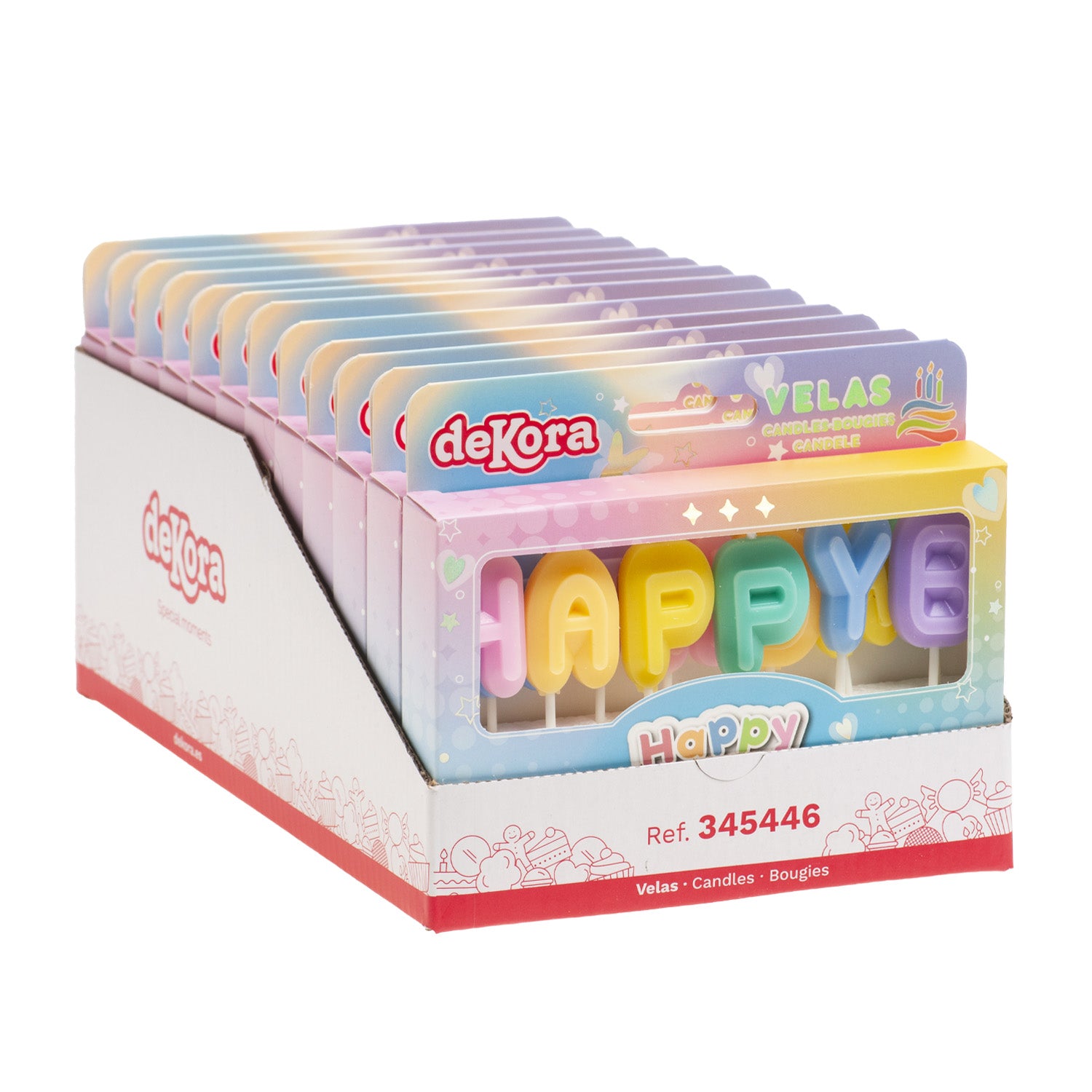 BOUGIES D'ANNIVERSAIRE LETTRES HAPPY BIRTHDAY 8CM