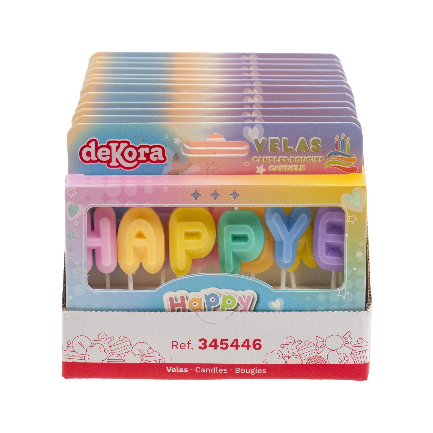 CANDELE DI COMPLEANNO LETTERE HAPPY BIRTHDAY 8CM