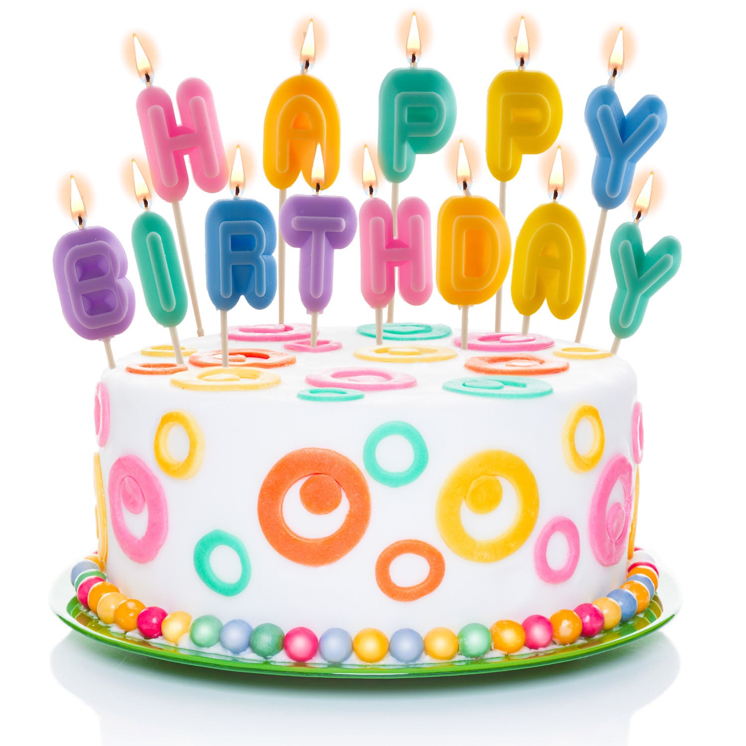 CANDELE DI COMPLEANNO LETTERE HAPPY BIRTHDAY 8CM