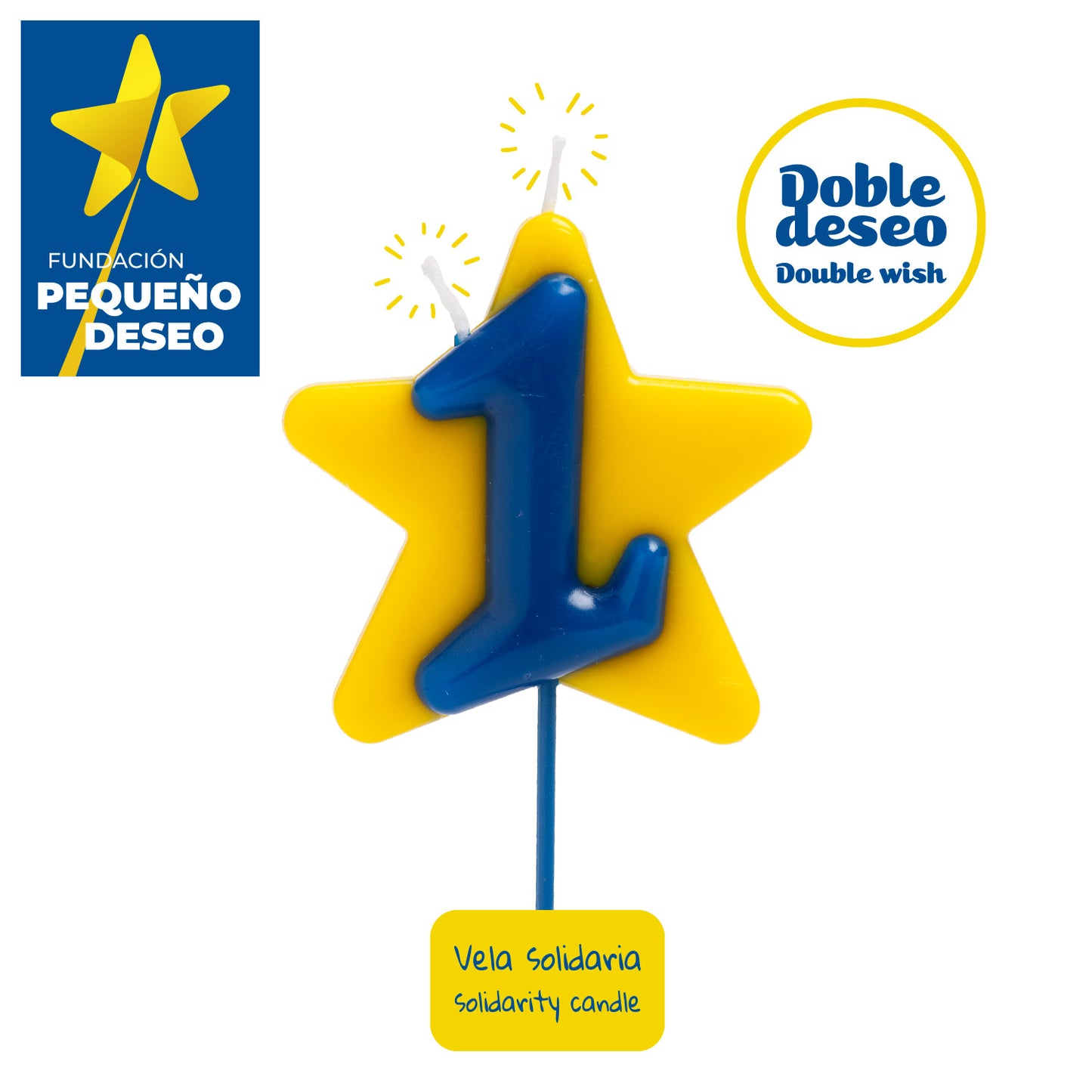 CANDELA DI COMPLEANNO SOLIDARIETÀ STELLA | Nº1