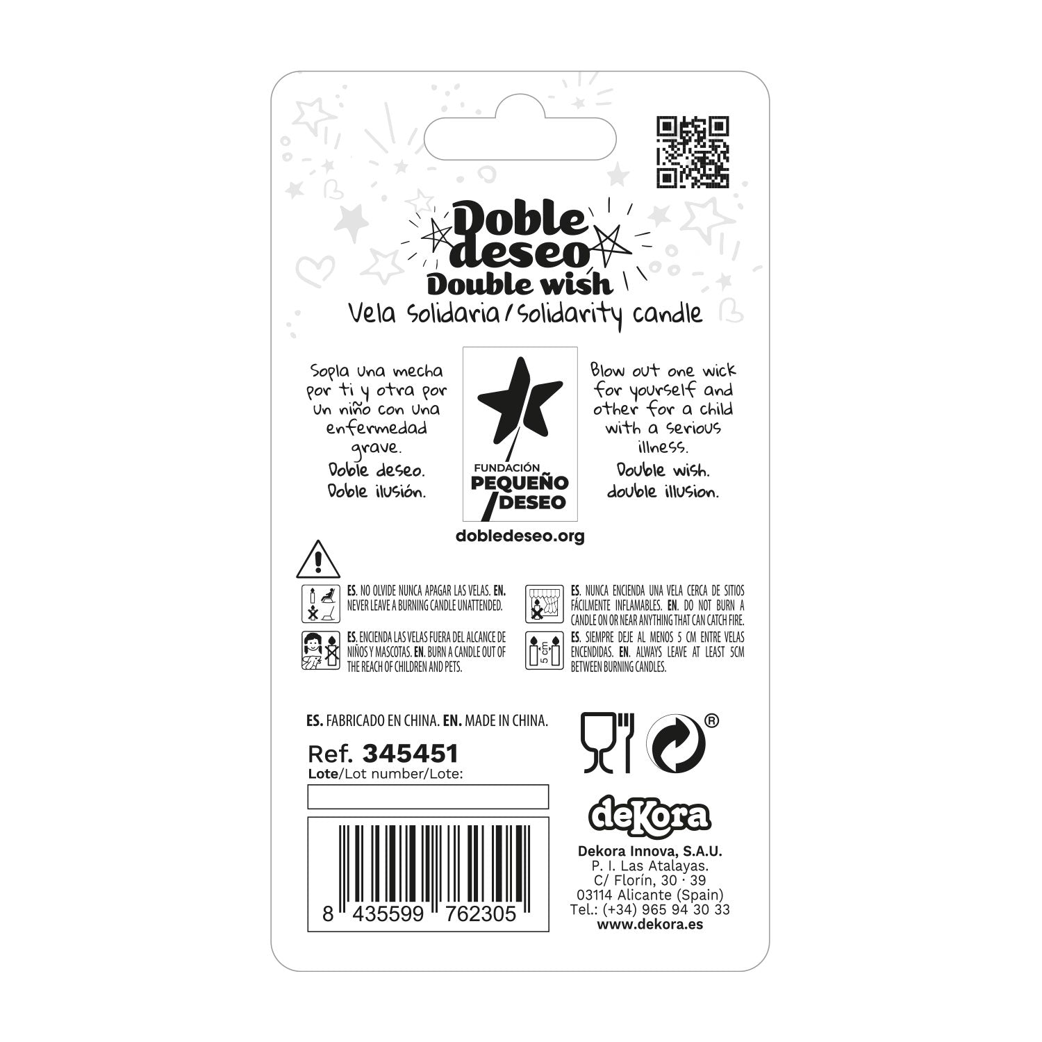 CANDELA DI COMPLEANNO SOLIDARIETÀ STELLA | Nº1