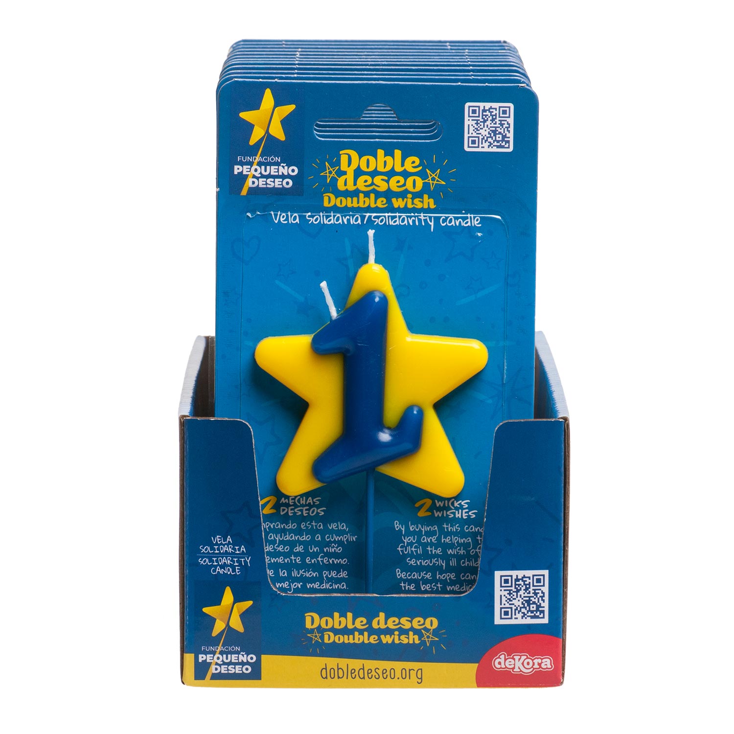 CANDELA DI COMPLEANNO SOLIDARIETÀ STELLA | Nº1