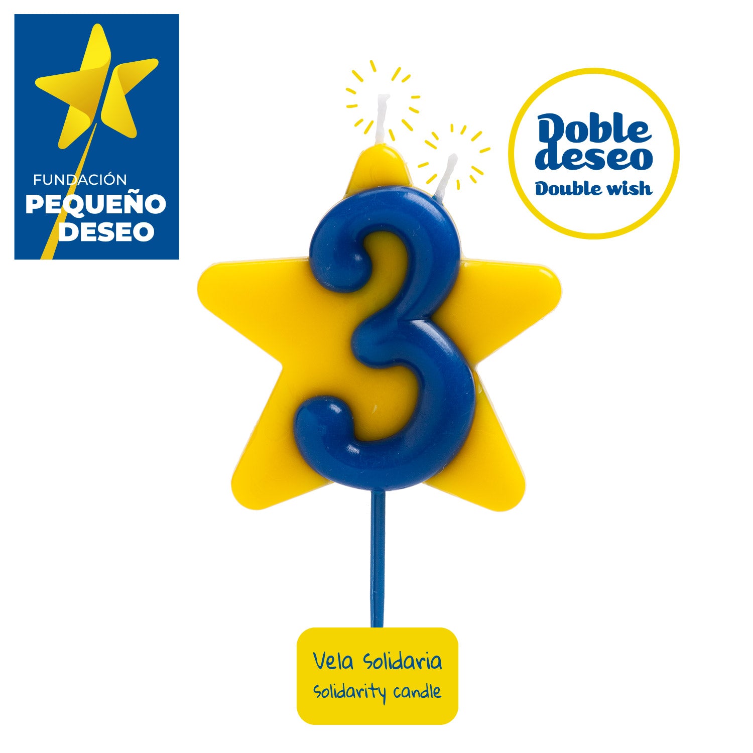 CANDELA DI COMPLEANNO SOLIDARIETÀ STELLA | Nº3