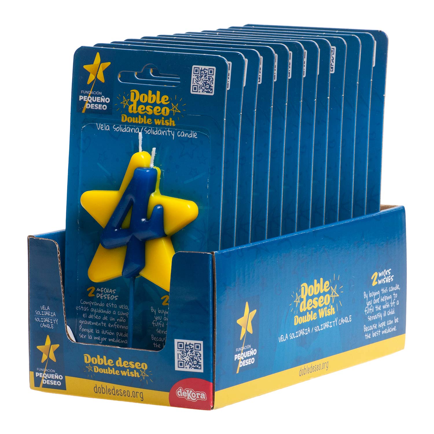 VELA ANIVERSÁRIO SOLIDÁRIA ESTRELA DESEJO DUPLO | Nº4