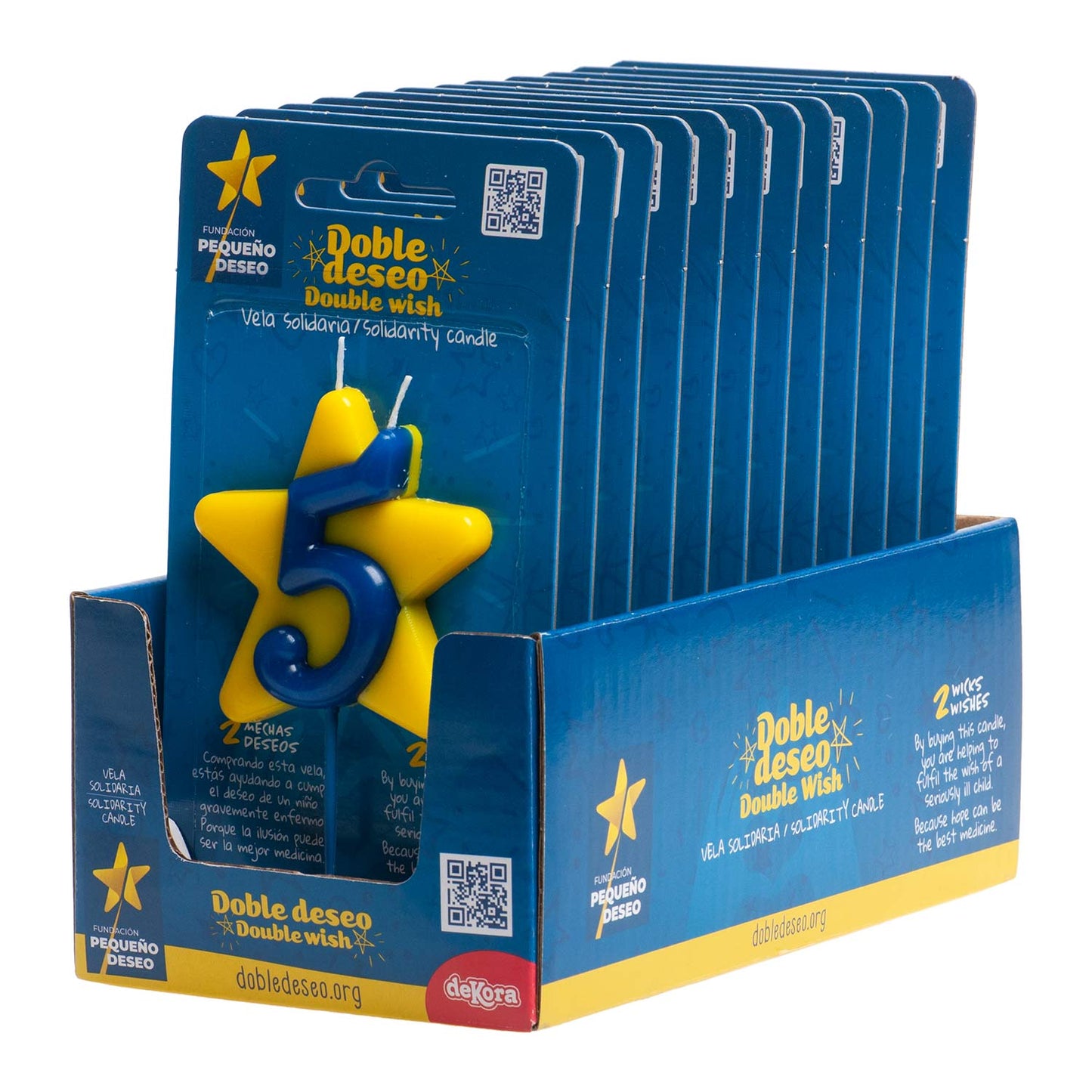 CANDELA DI COMPLEANNO SOLIDARIETÀ STELLA | Nº5