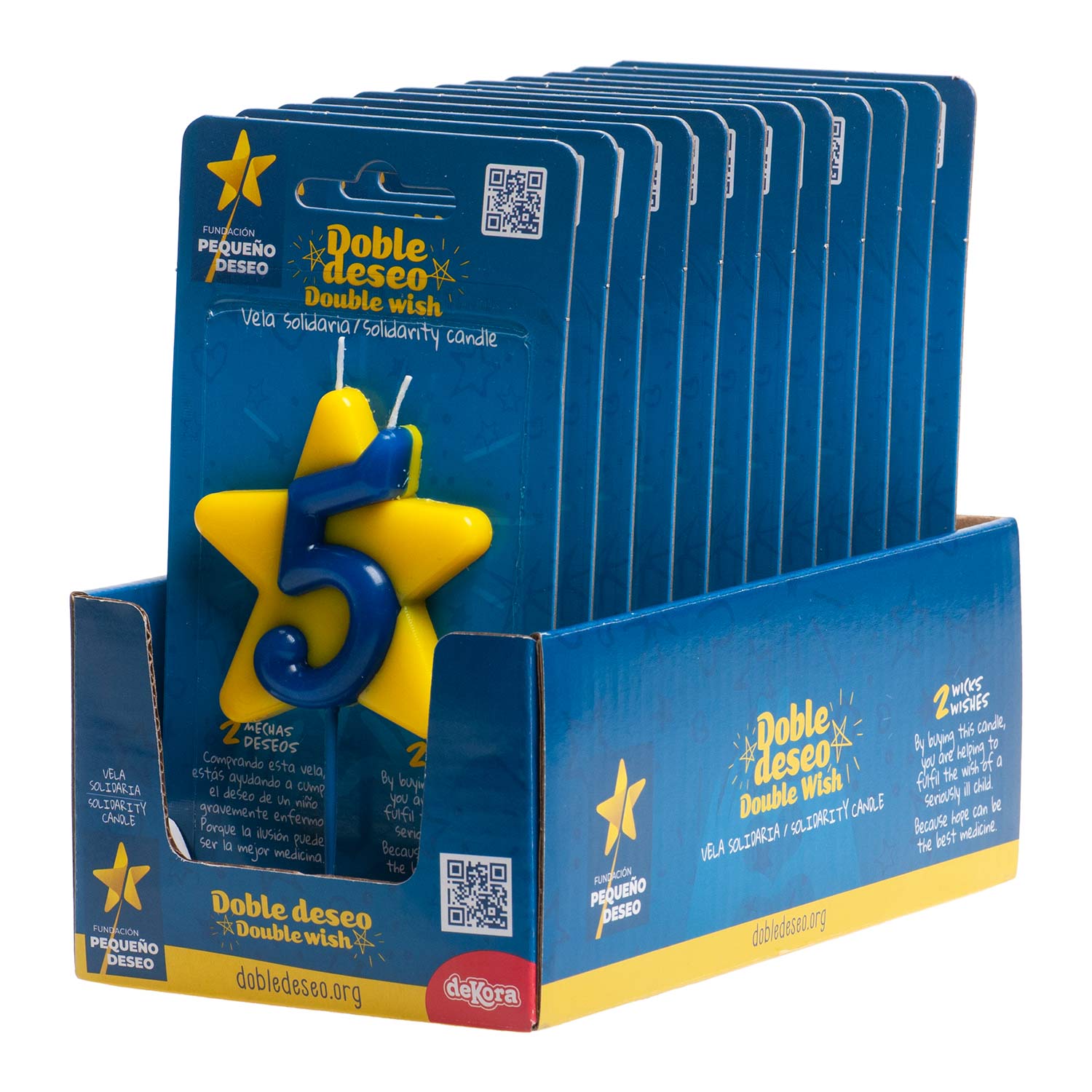 CANDELA DI COMPLEANNO SOLIDARIETÀ STELLA | Nº5