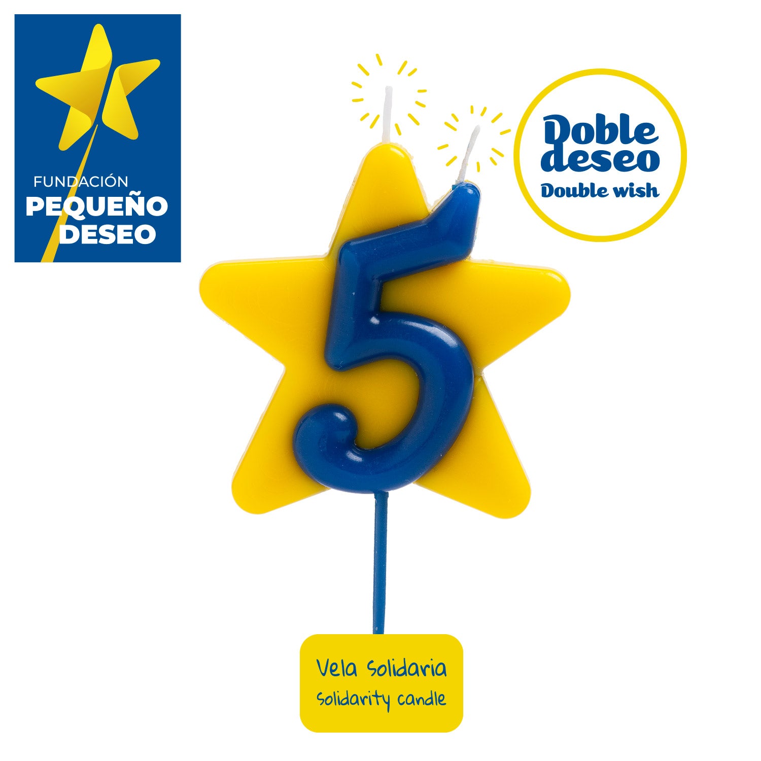 CANDELA DI COMPLEANNO SOLIDARIETÀ STELLA | Nº5