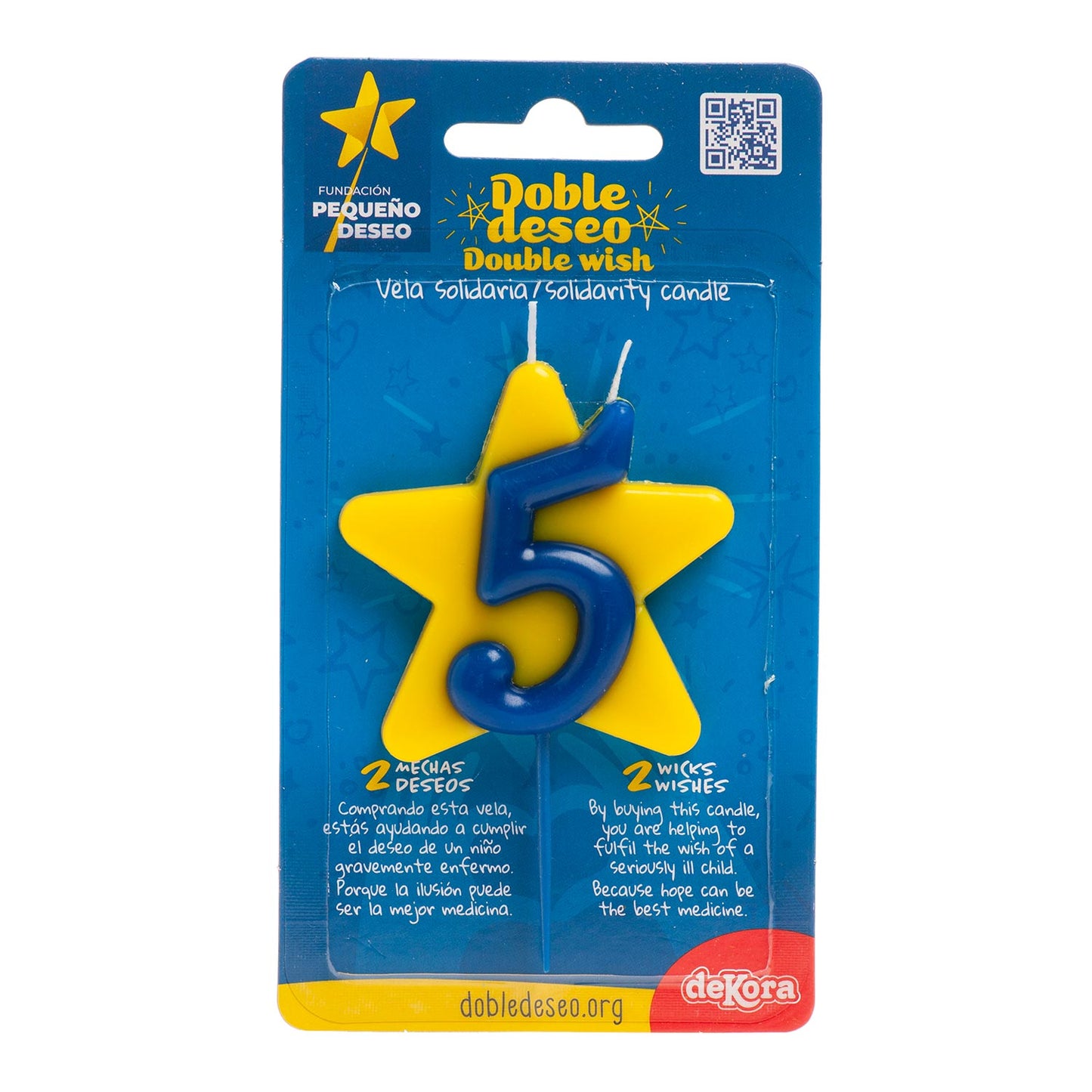 CANDELA DI COMPLEANNO SOLIDARIETÀ STELLA | Nº5