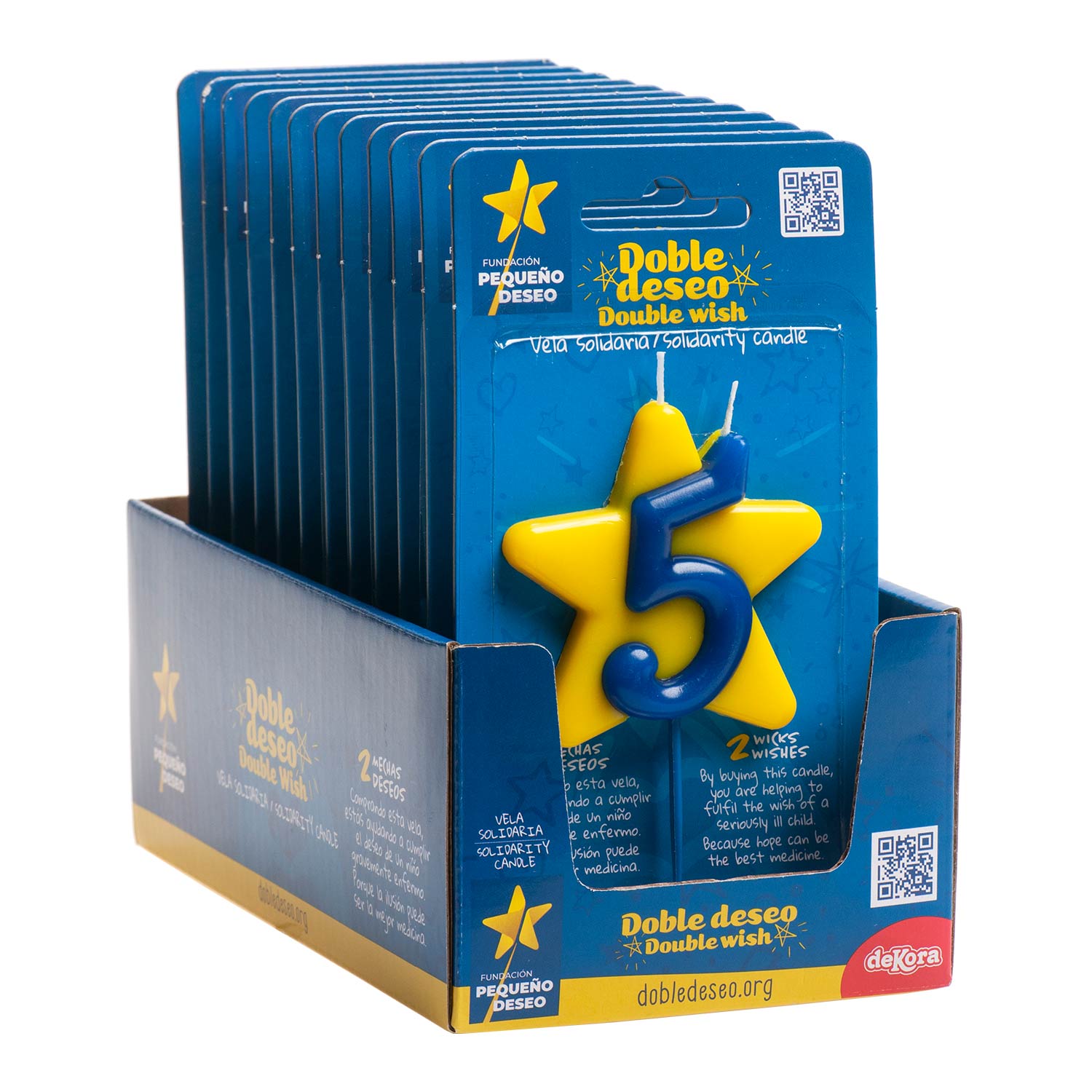 CANDELA DI COMPLEANNO SOLIDARIETÀ STELLA | Nº5