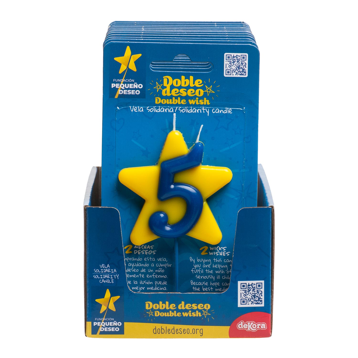 CANDELA DI COMPLEANNO SOLIDARIETÀ STELLA | Nº5