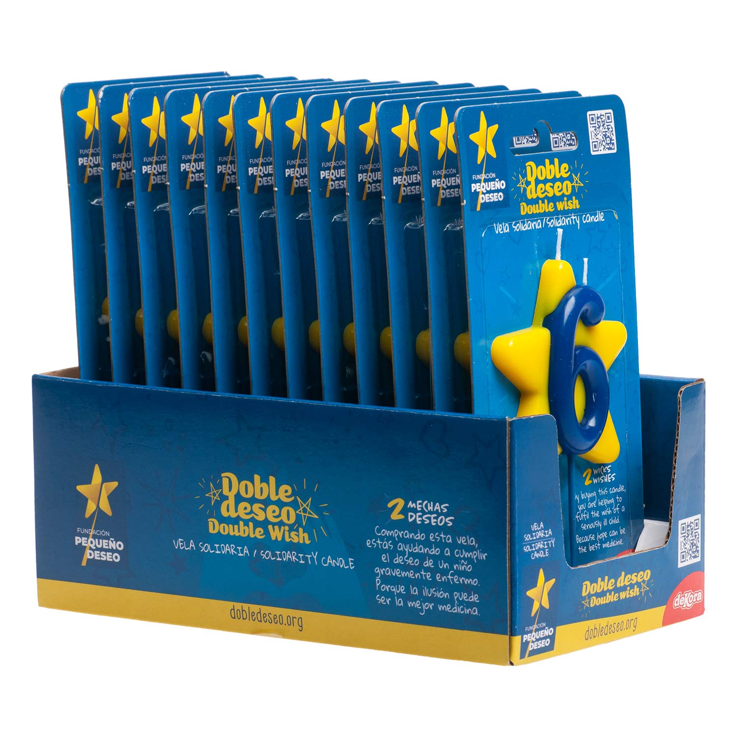 VELA ANIVERSÁRIO SOLIDÁRIA ESTRELA DESEJO DUPLO | Nº6