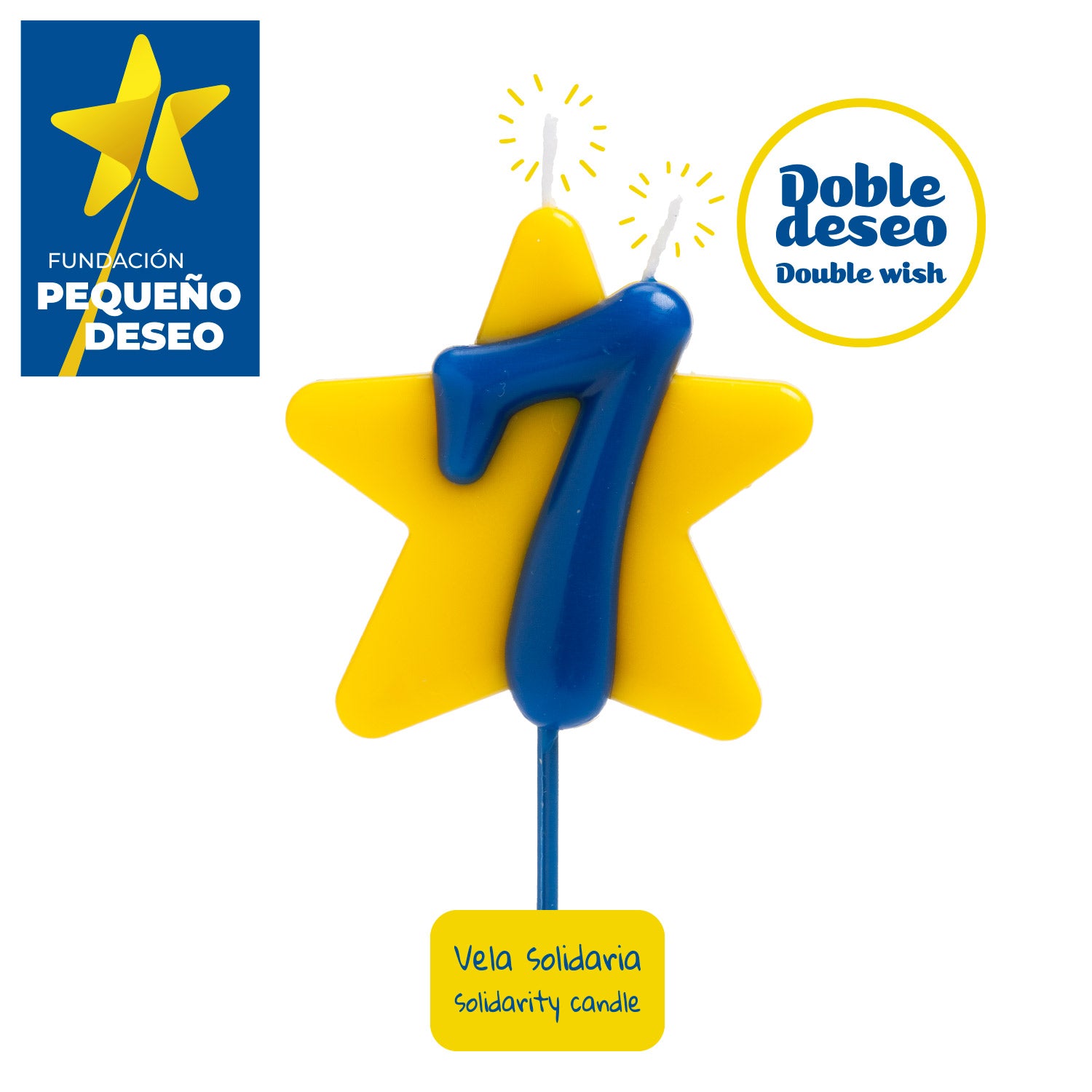 CHARITY BIRTHDAY CANDLE DOUBLE WISH STAR | No. 7
