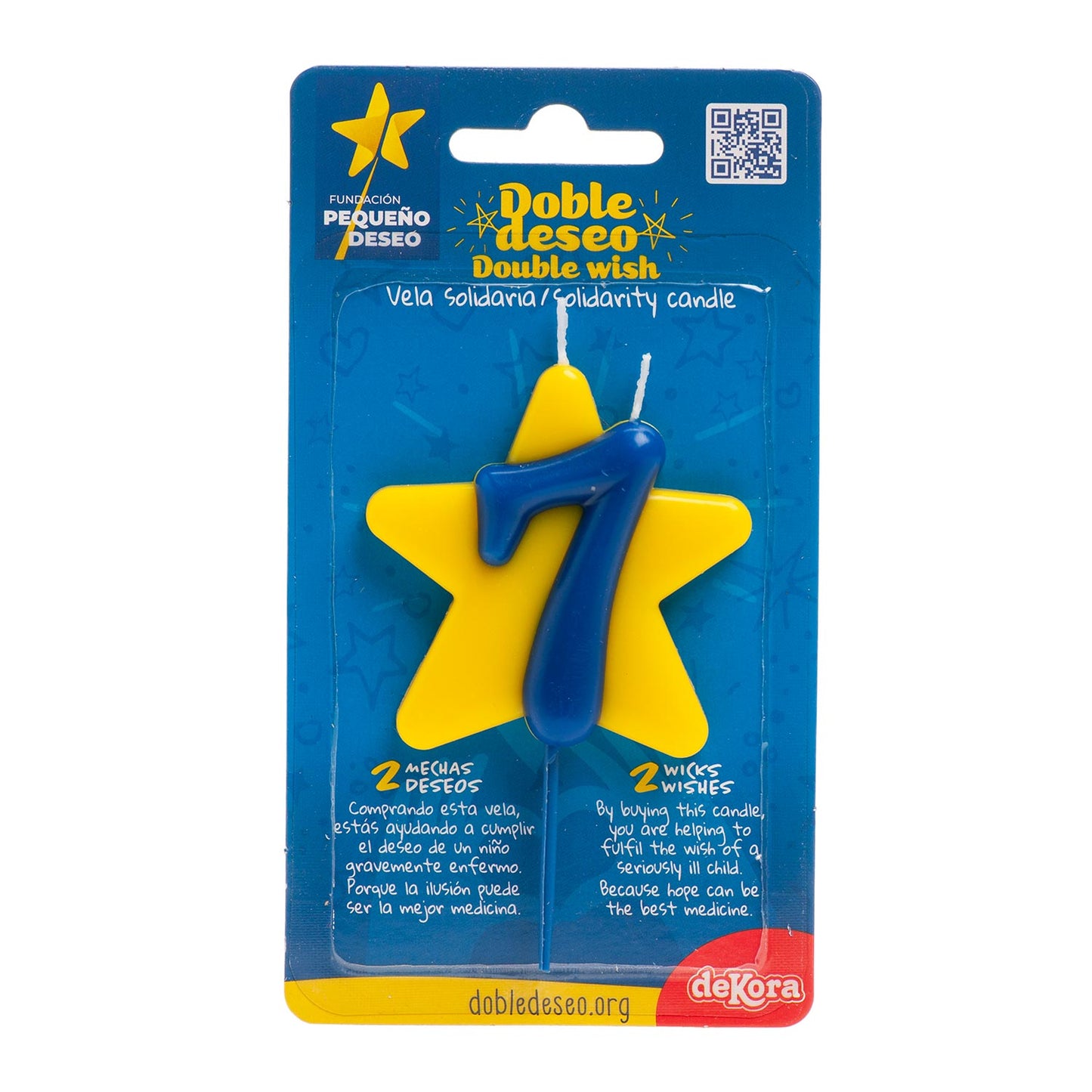 CHARITY BIRTHDAY CANDLE DOUBLE WISH STAR | No. 7