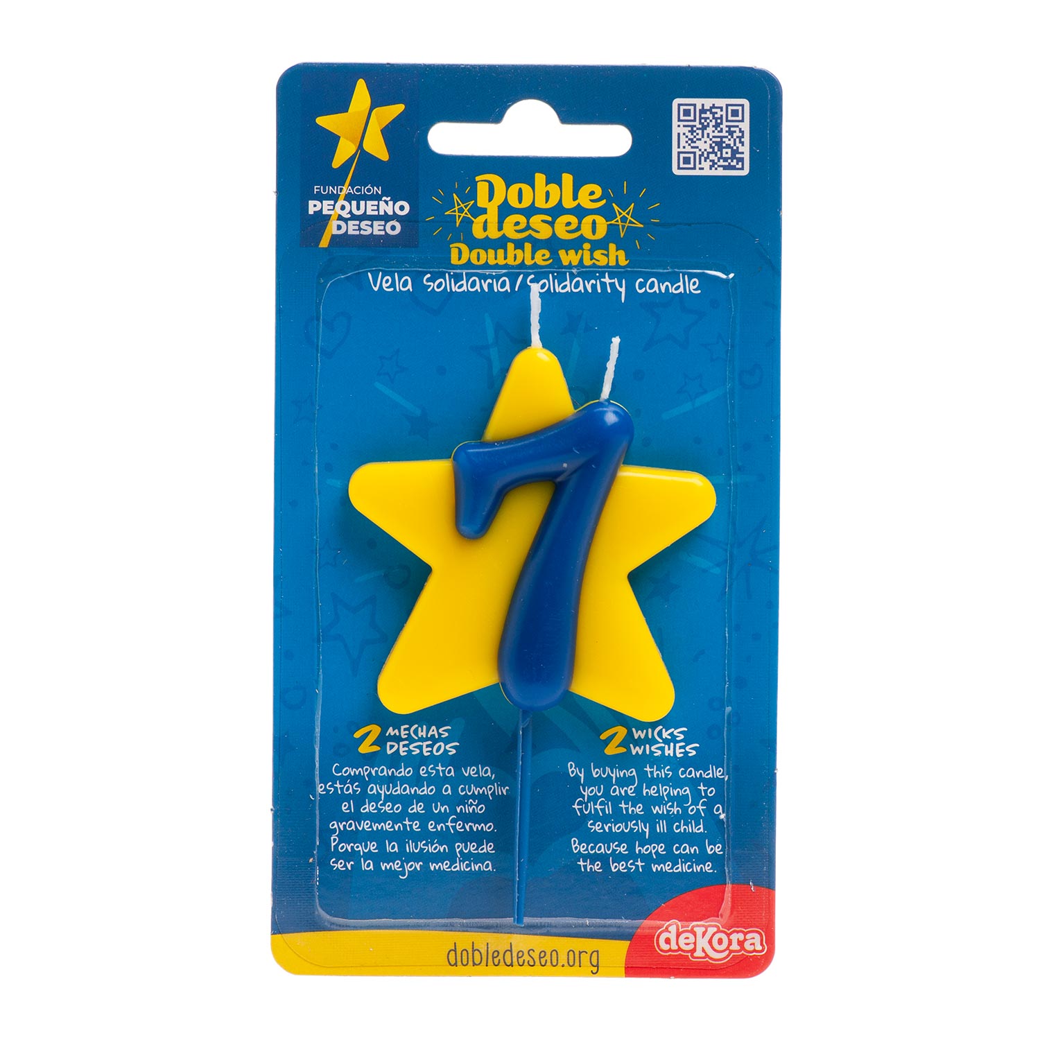 CHARITY BIRTHDAY CANDLE DOUBLE WISH STAR | No. 7