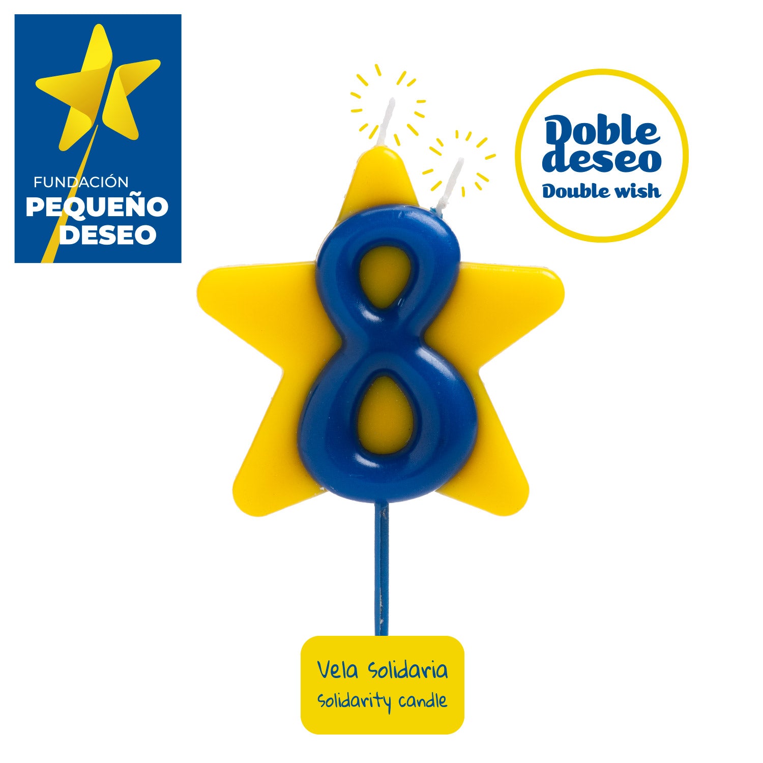 CANDELA DI COMPLEANNO SOLIDARIETÀ STELLA | Nº8