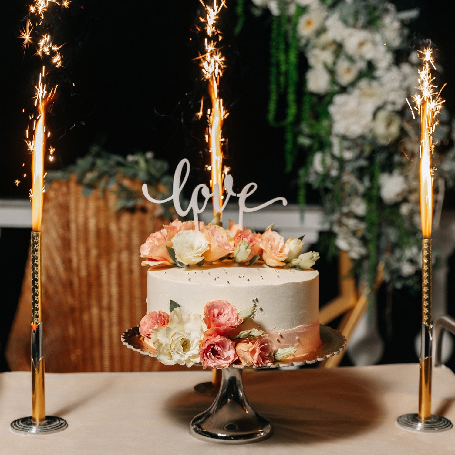 DISPLAY 60 BENGALAS DORADAS 12CM