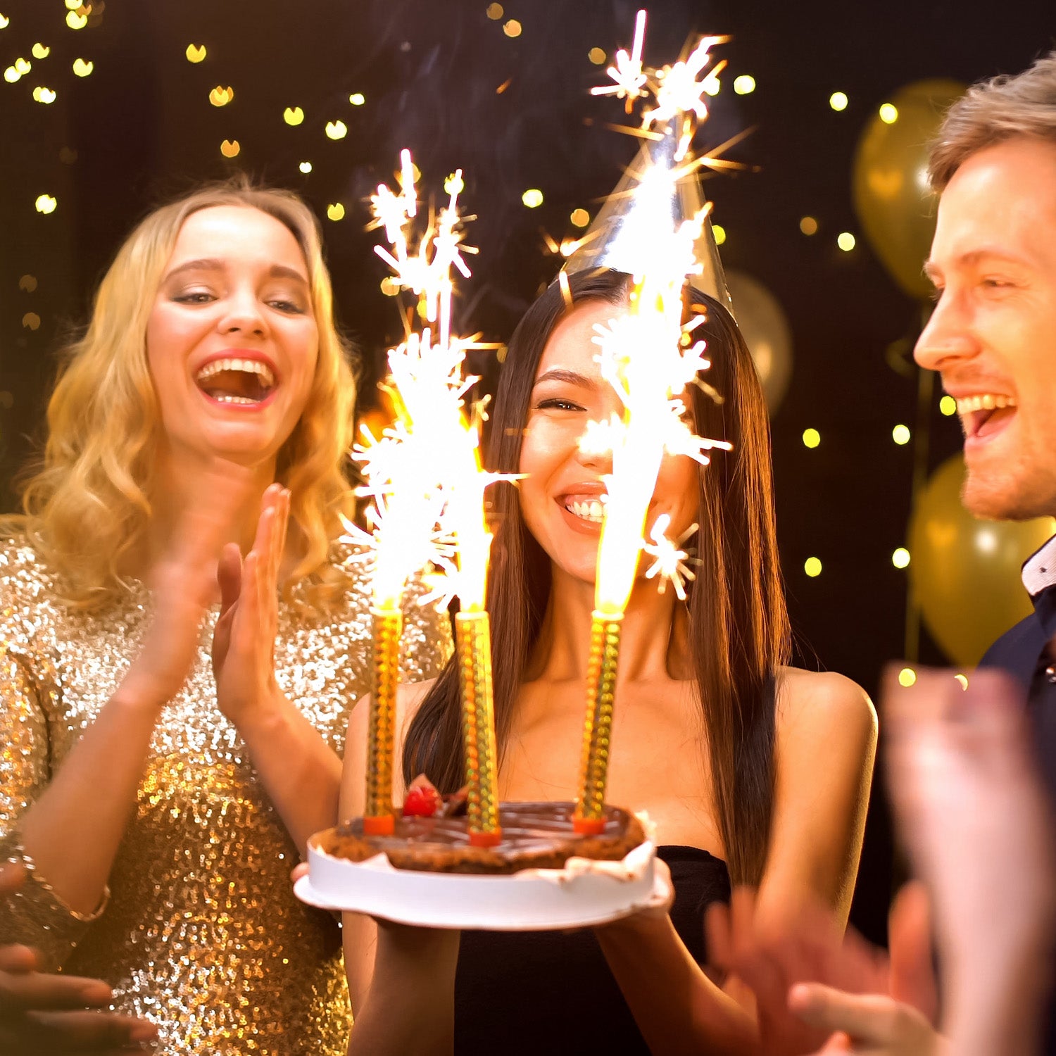 DISPLAY 60 BENGALAS DORADAS 12CM