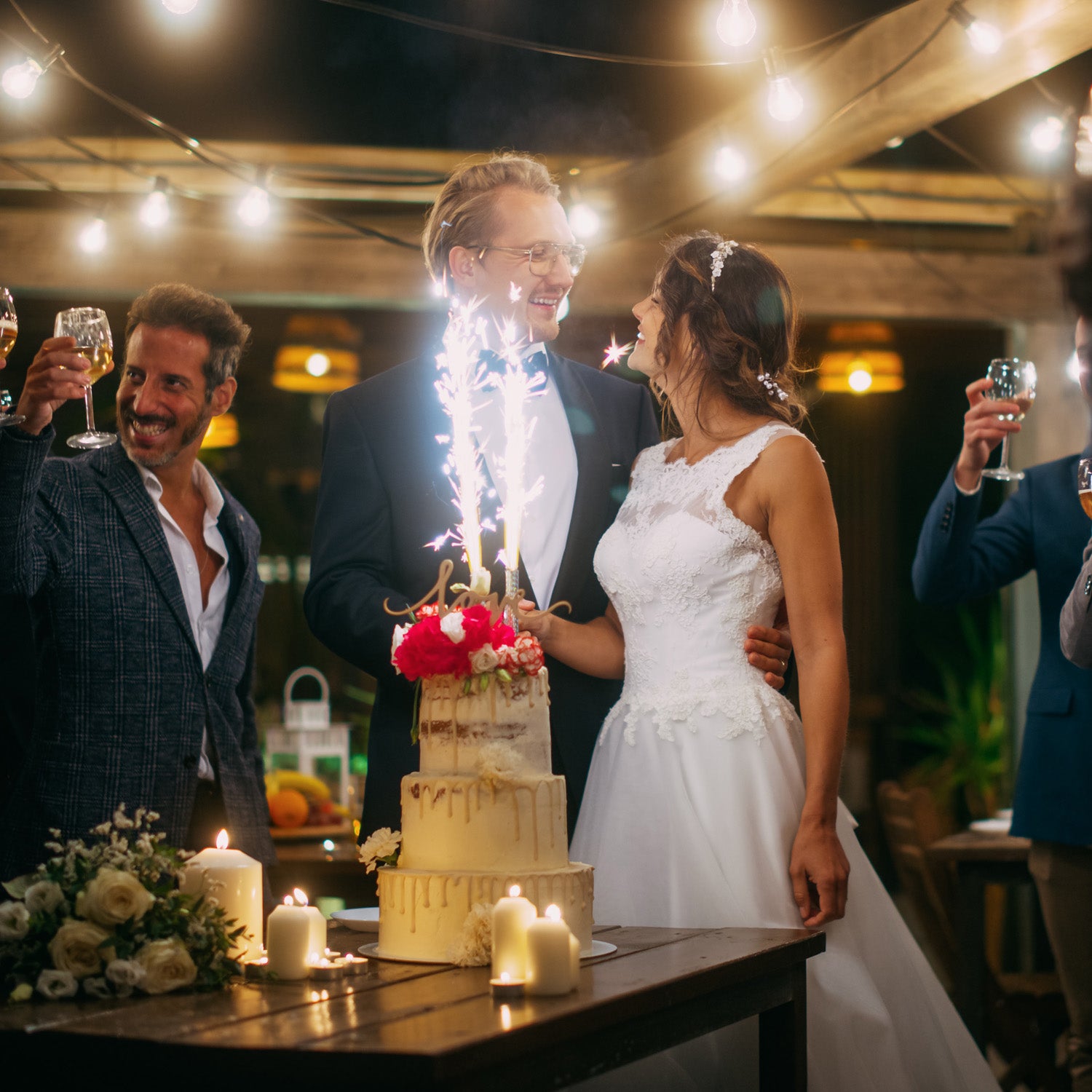 DISPLAY 60 BENGALAS DORADAS 12CM