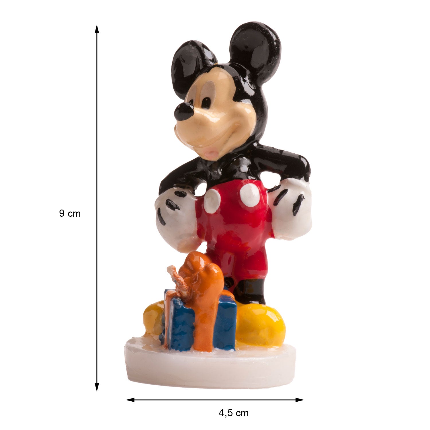 DISPLAY 6 VELAS 3D CUMPLEAÑOS MICKEY 8CM
