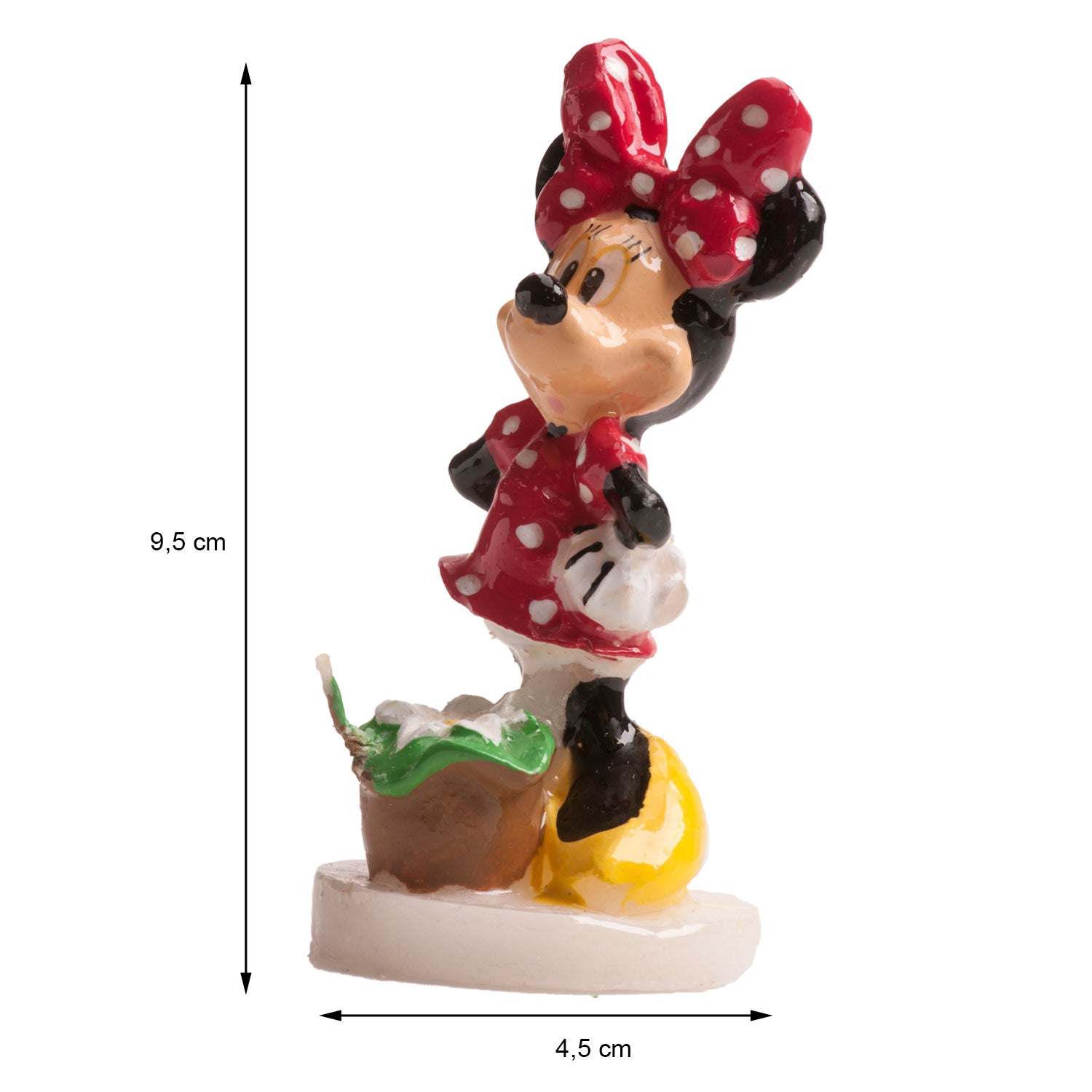 DISPLAY 6 VELAS 3D CUMPLEAÑOS MINNIE 8CM