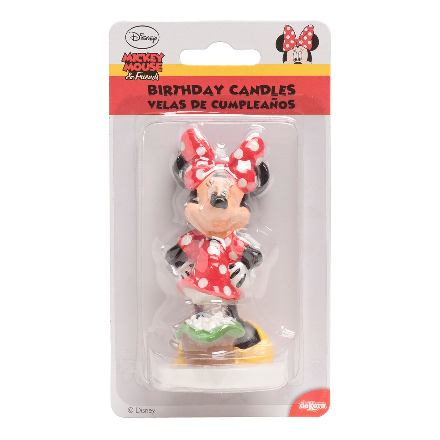 DISPLAY 6 VELAS 3D CUMPLEAÑOS MINNIE 8CM