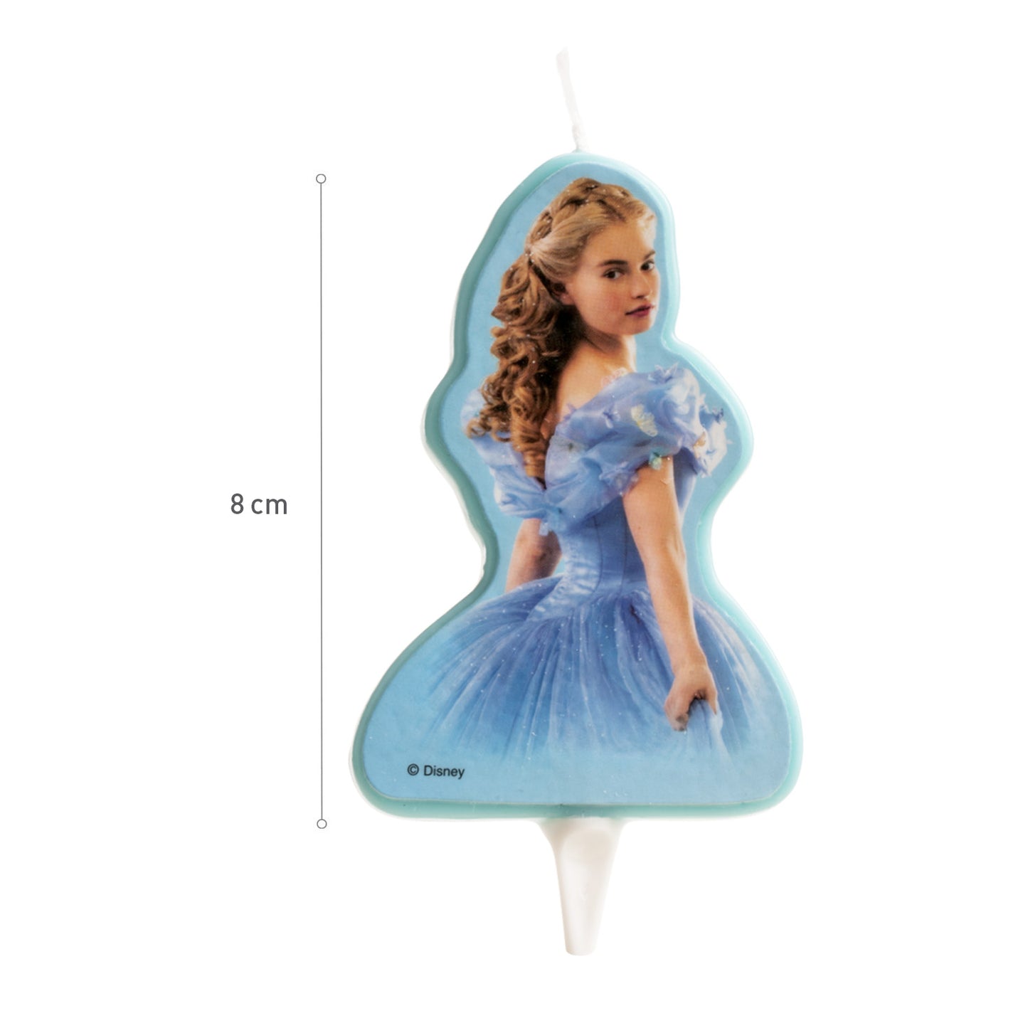 DISPLAY 12 BOUGIES CENDRILLON 2D 8CM.