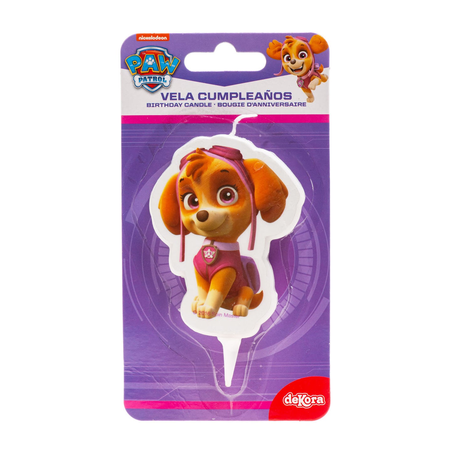 DISPLAY 12 BOUGIES 2D PAW PATROL SKYE 7,5CM
