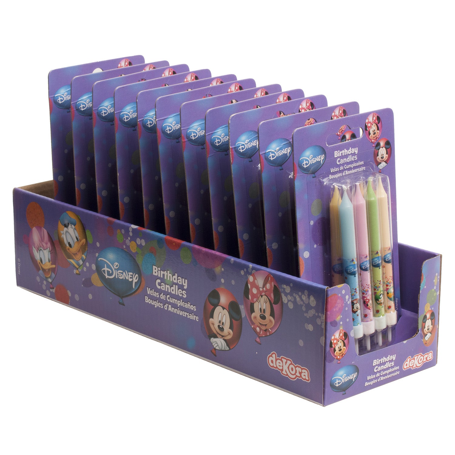 EXPOSITOR 12 VELAS PALITOS MICKEY & AMIGOS 9 CM